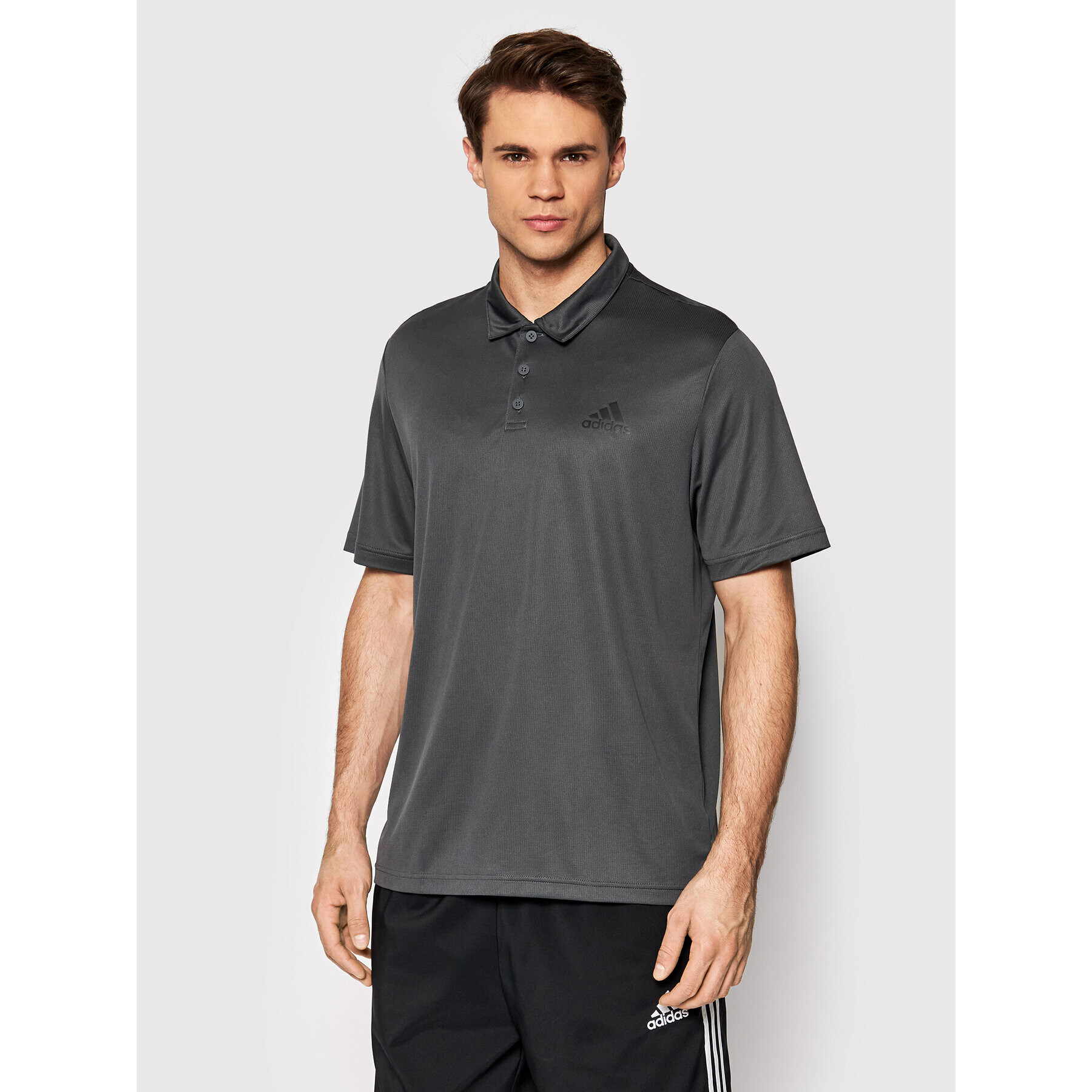 adidas Tricou tehnic Aeroready Designed To Move Sport H30285 Gri Regular Fit - Pled.ro