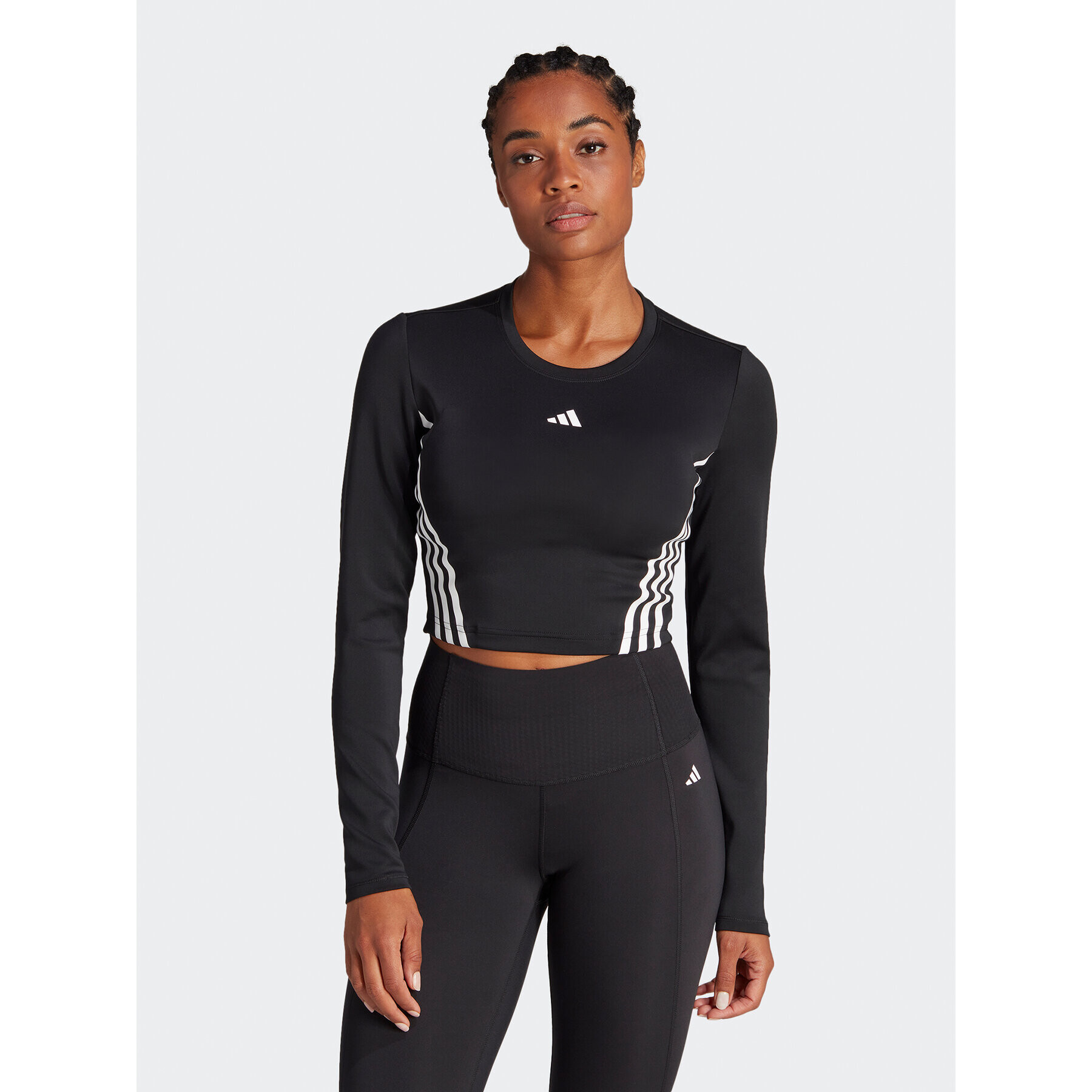 adidas Tricou tehnic AEROREADY Hyperglam IL6972 Negru Tight Fit - Pled.ro