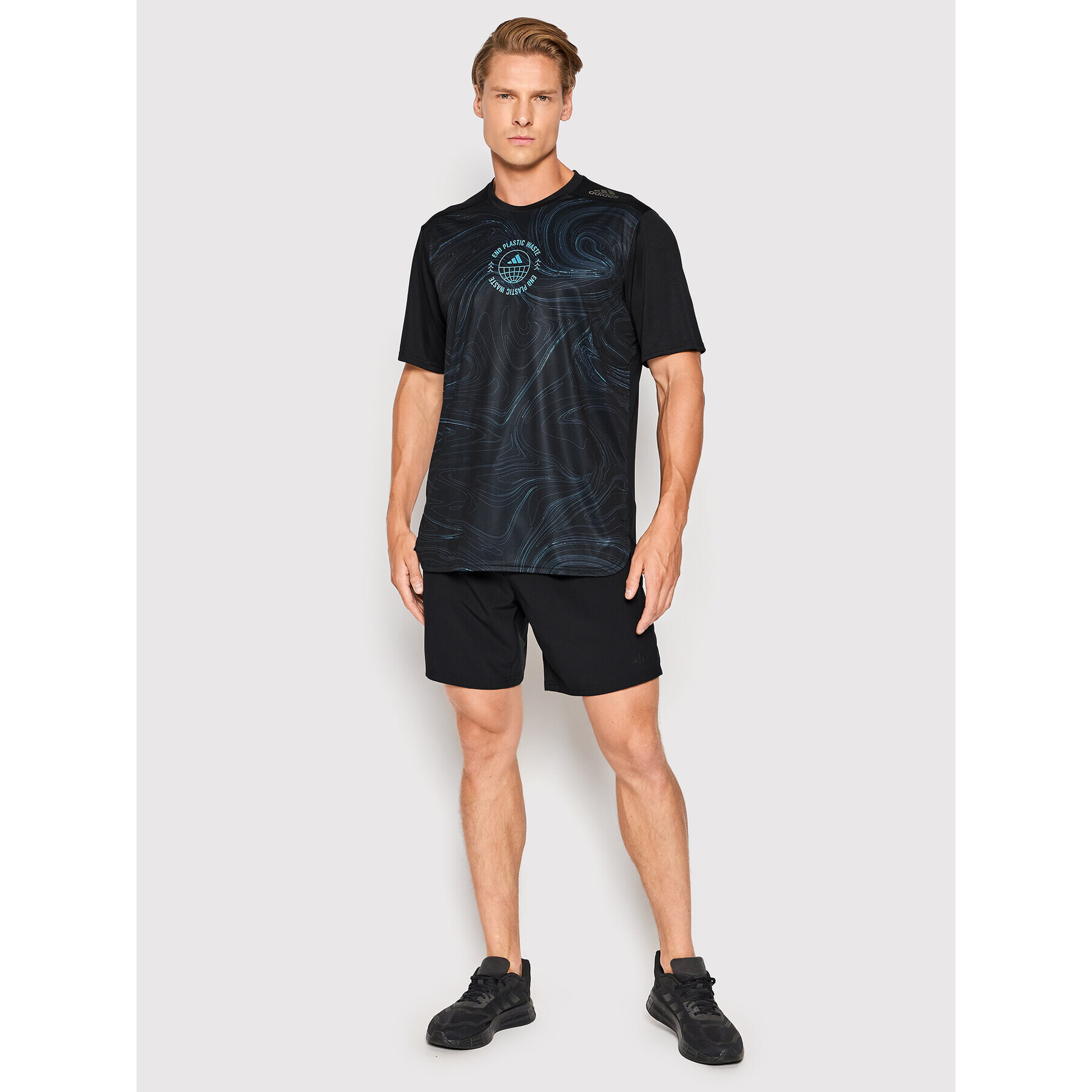 adidas Tricou tehnic Designed For Running For The Oceans HM1214 Negru Regular Fit - Pled.ro