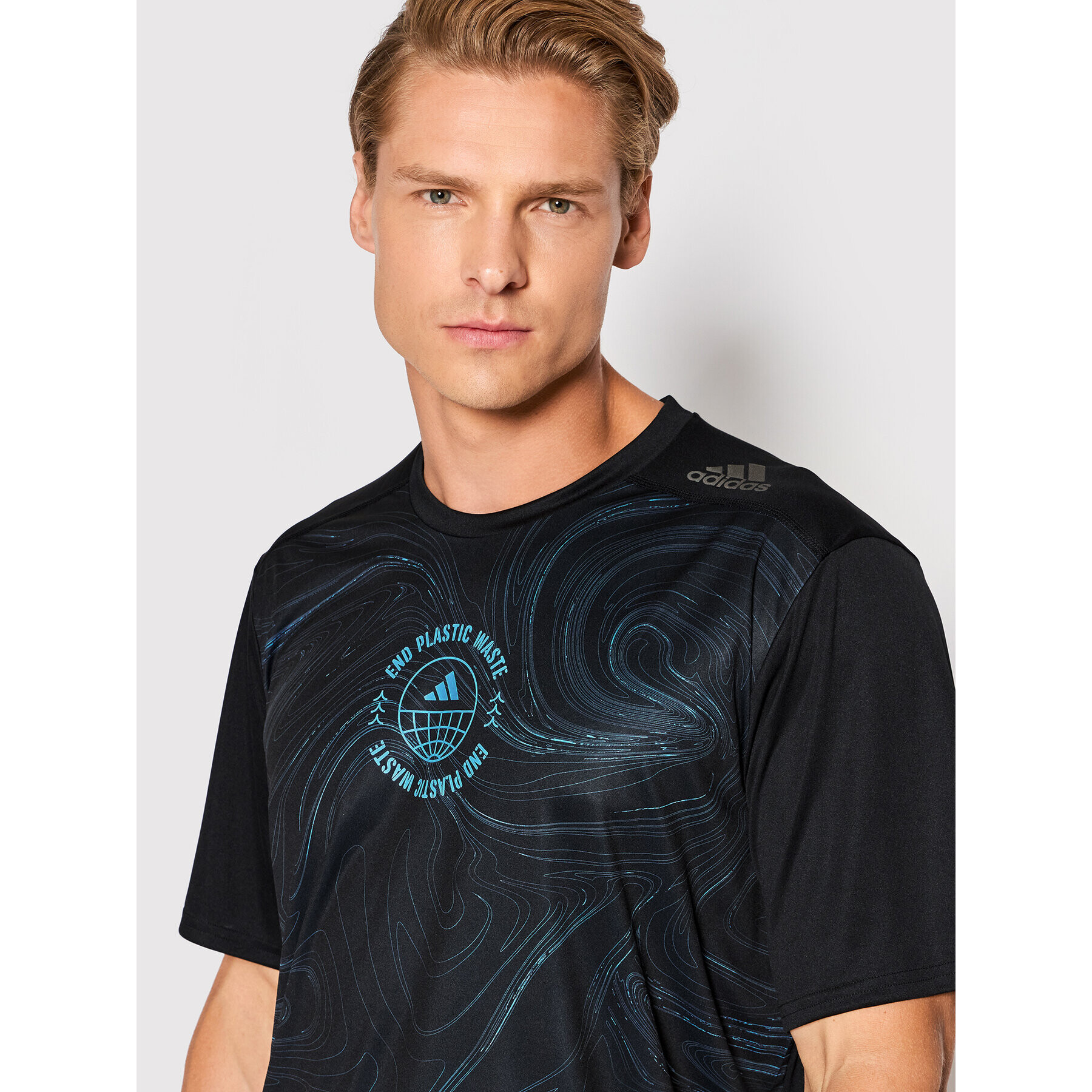 adidas Tricou tehnic Designed For Running For The Oceans HM1214 Negru Regular Fit - Pled.ro