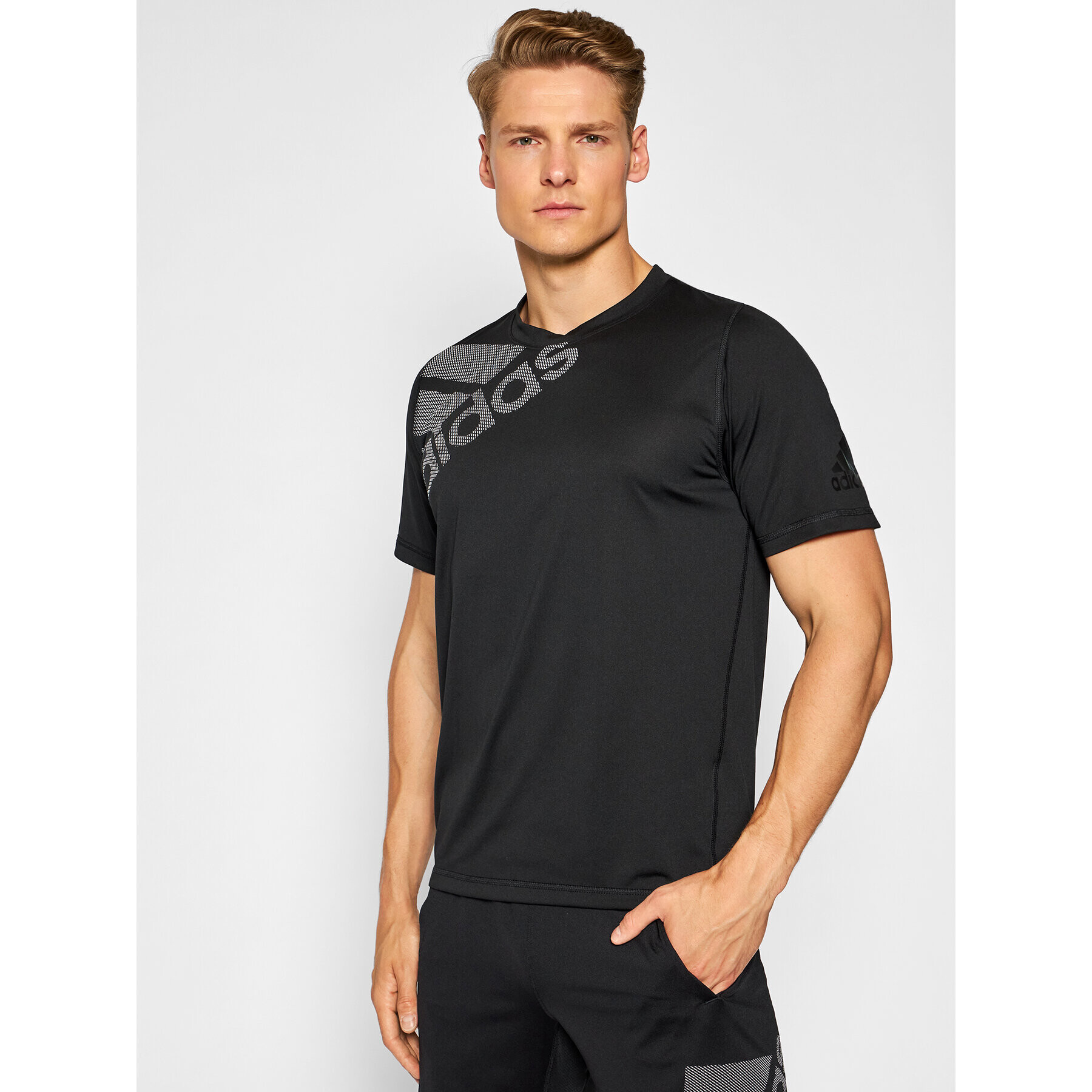 adidas Performance adidas Tricou tehnic Freelift Badge Of Sport Graphic DU0902 Negru Regular Fit - Pled.ro