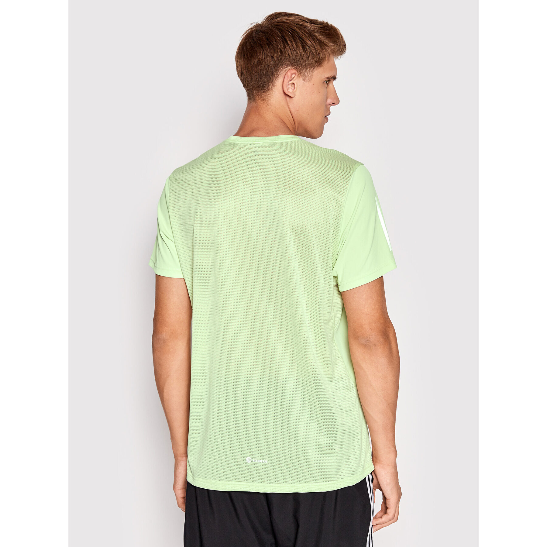 adidas Tricou tehnic Own The Run HB7441 Verde Regular Fit - Pled.ro