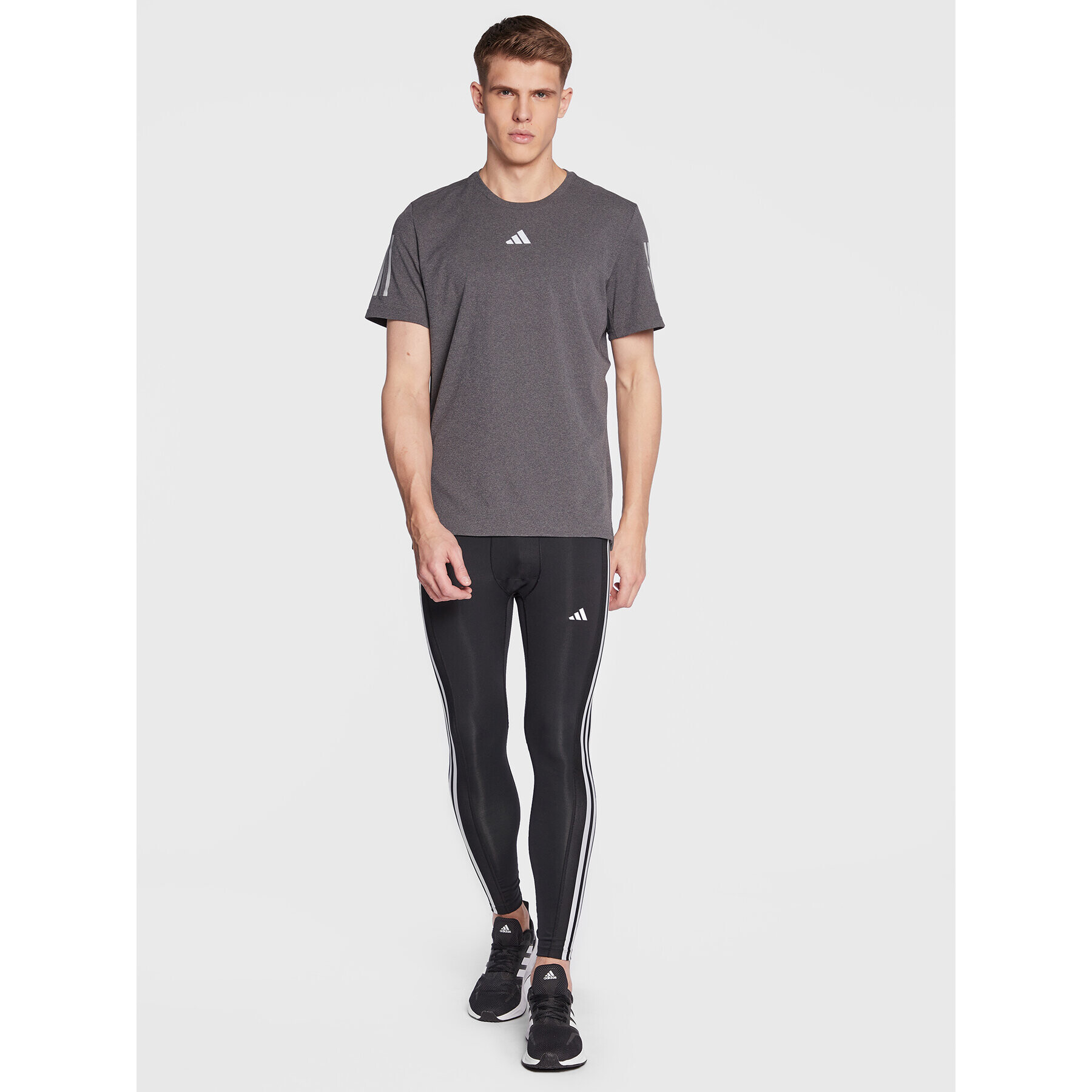 adidas Tricou tehnic Own The Run HR6617 Gri Regular Fit - Pled.ro