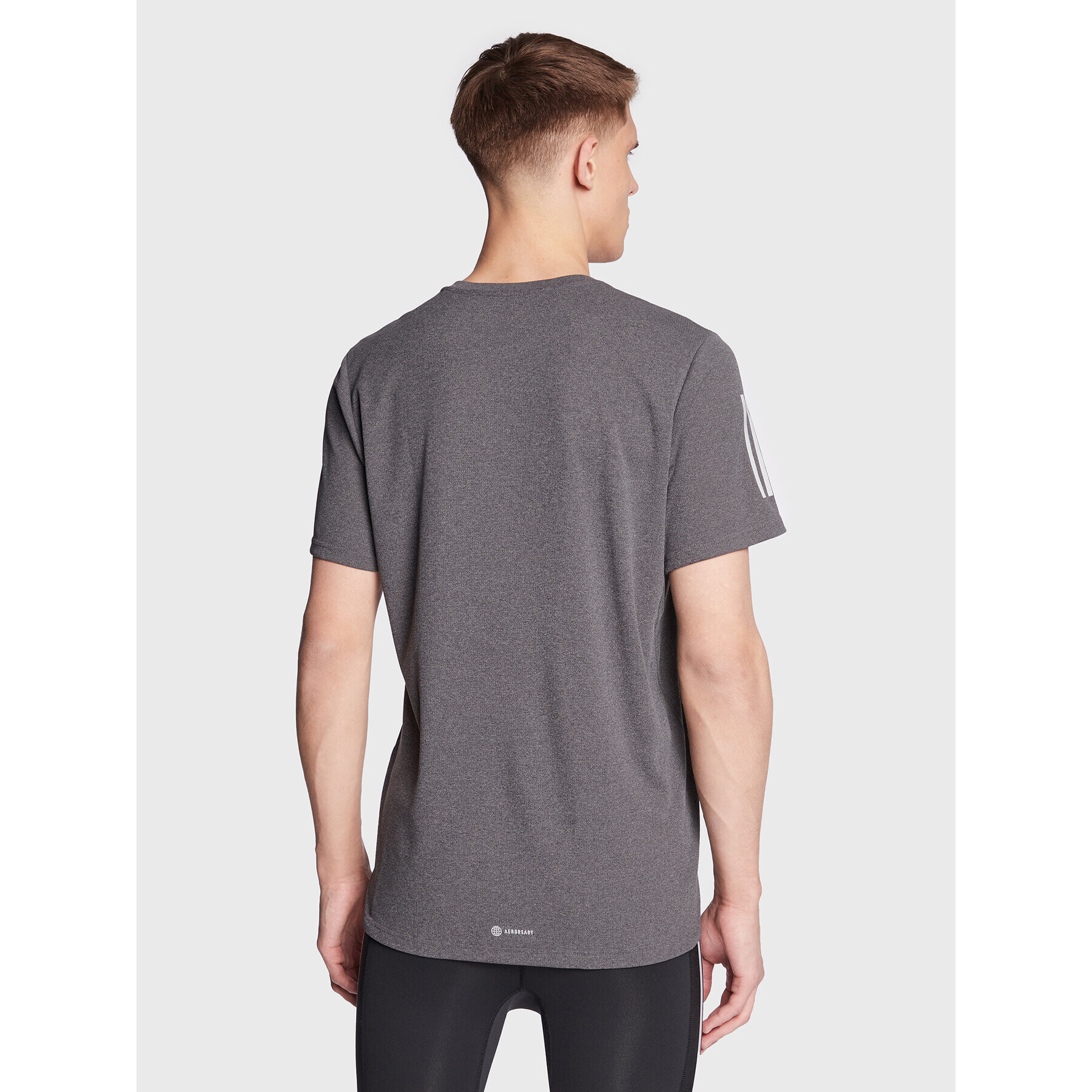 adidas Tricou tehnic Own The Run HR6617 Gri Regular Fit - Pled.ro