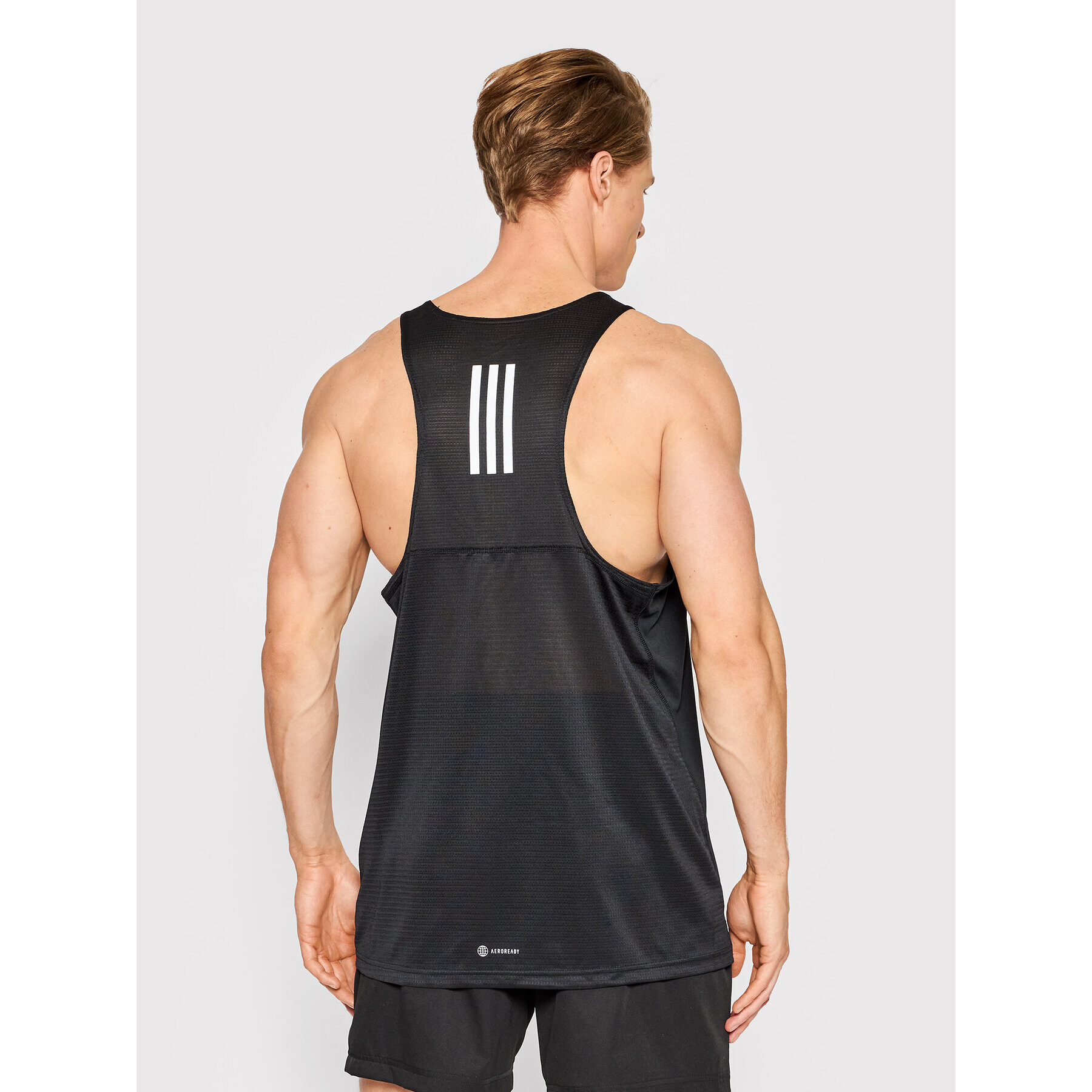 adidas Tricou tehnic Own The Run Singlet HB7457 Negru Slim Fit - Pled.ro