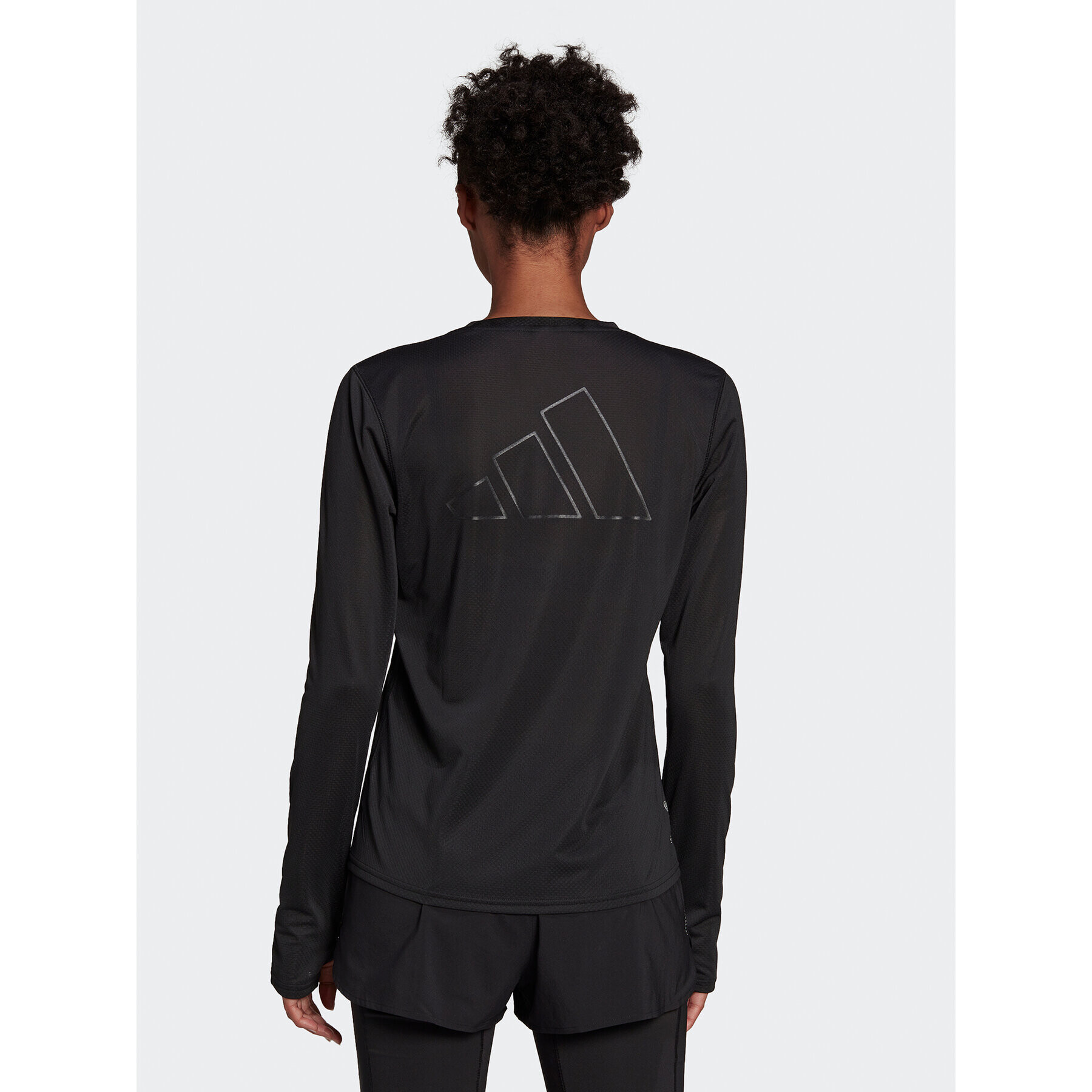 adidas Tricou tehnic Run Icons H57745 Negru Regular Fit - Pled.ro