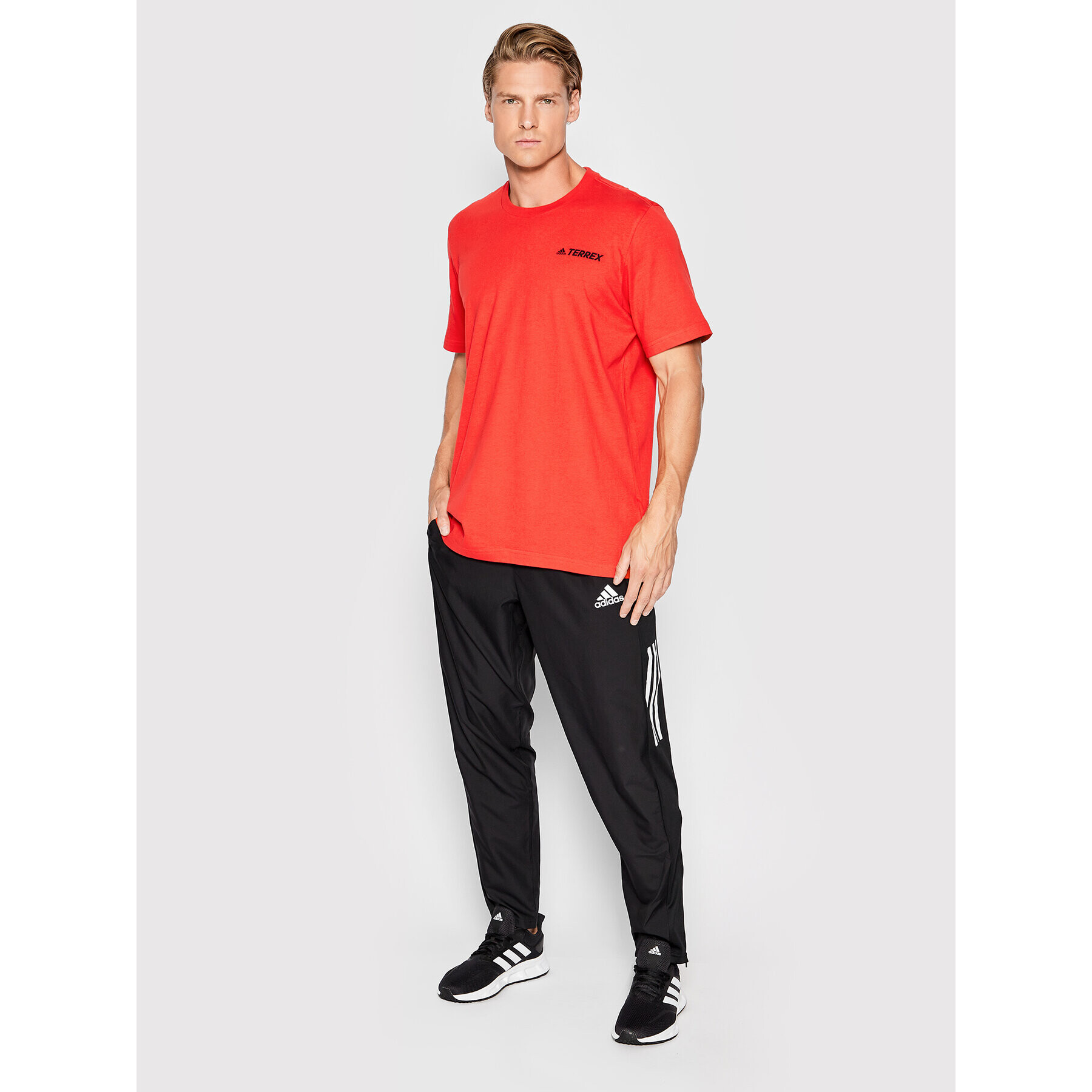 adidas Tricou Terrex Mountain Graphic HE1766 Roșu Regular Fit - Pled.ro