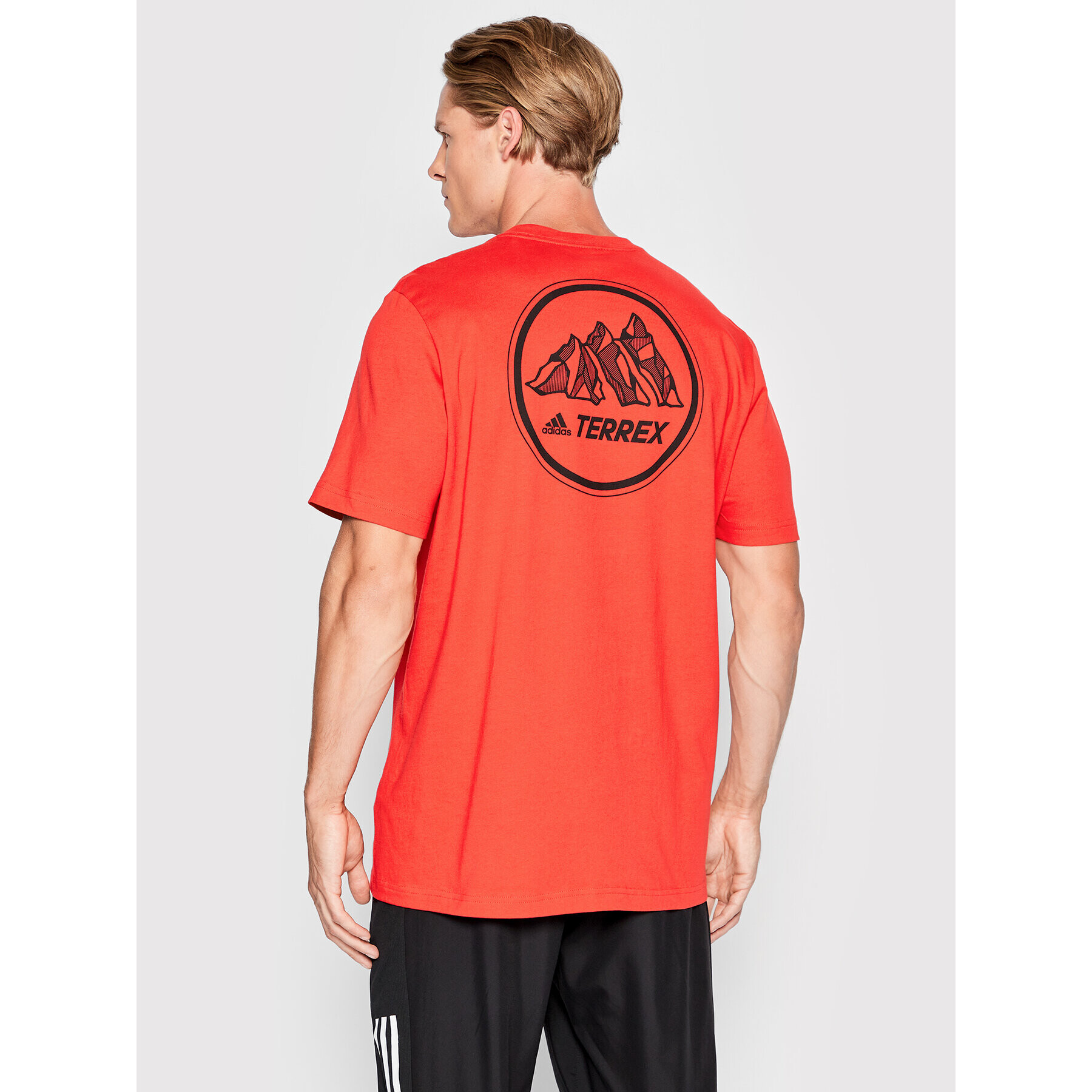 adidas Tricou Terrex Mountain Graphic HE1766 Roșu Regular Fit - Pled.ro