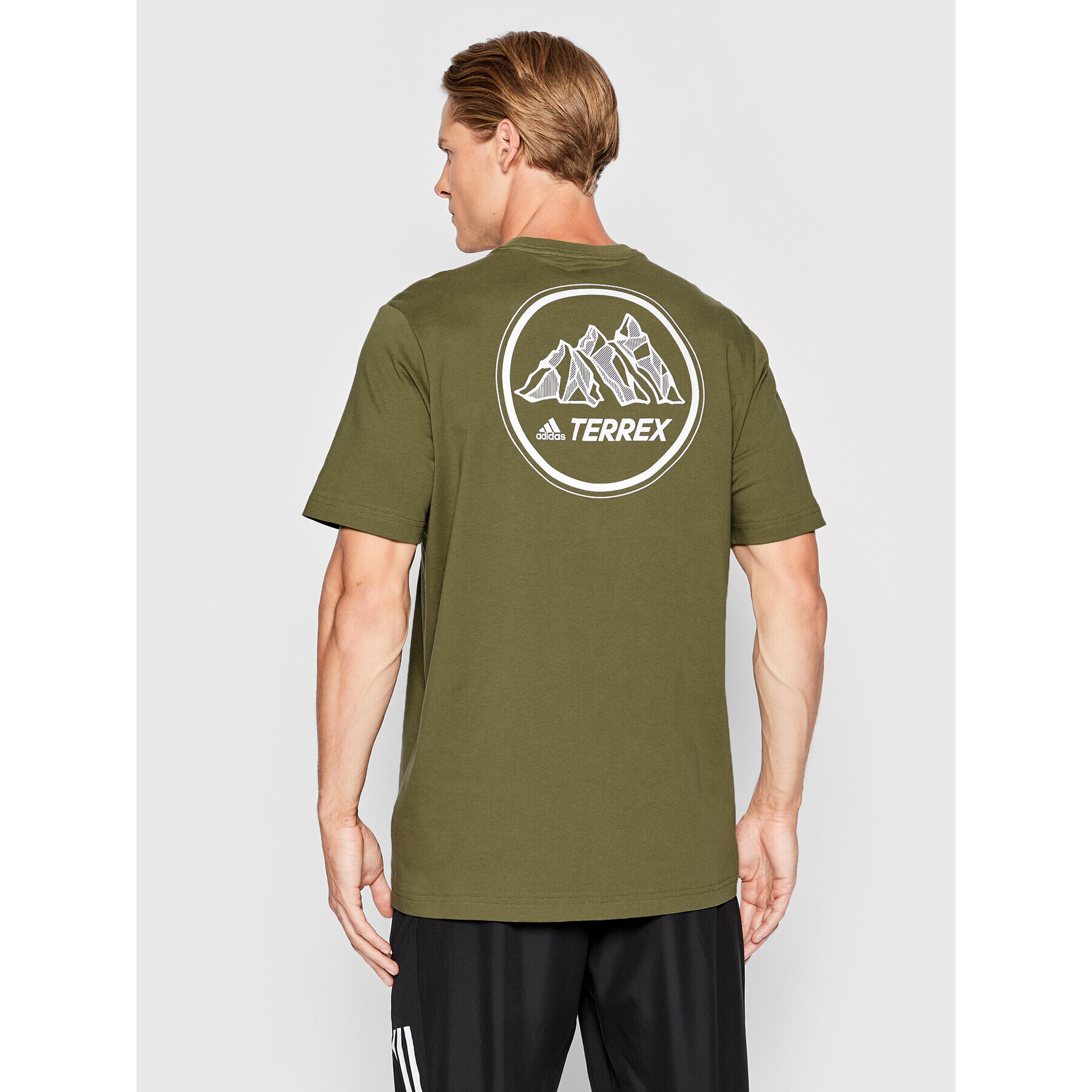 adidas Tricou Terrex Mountain Graphic HE1768 Verde Regular Fit - Pled.ro