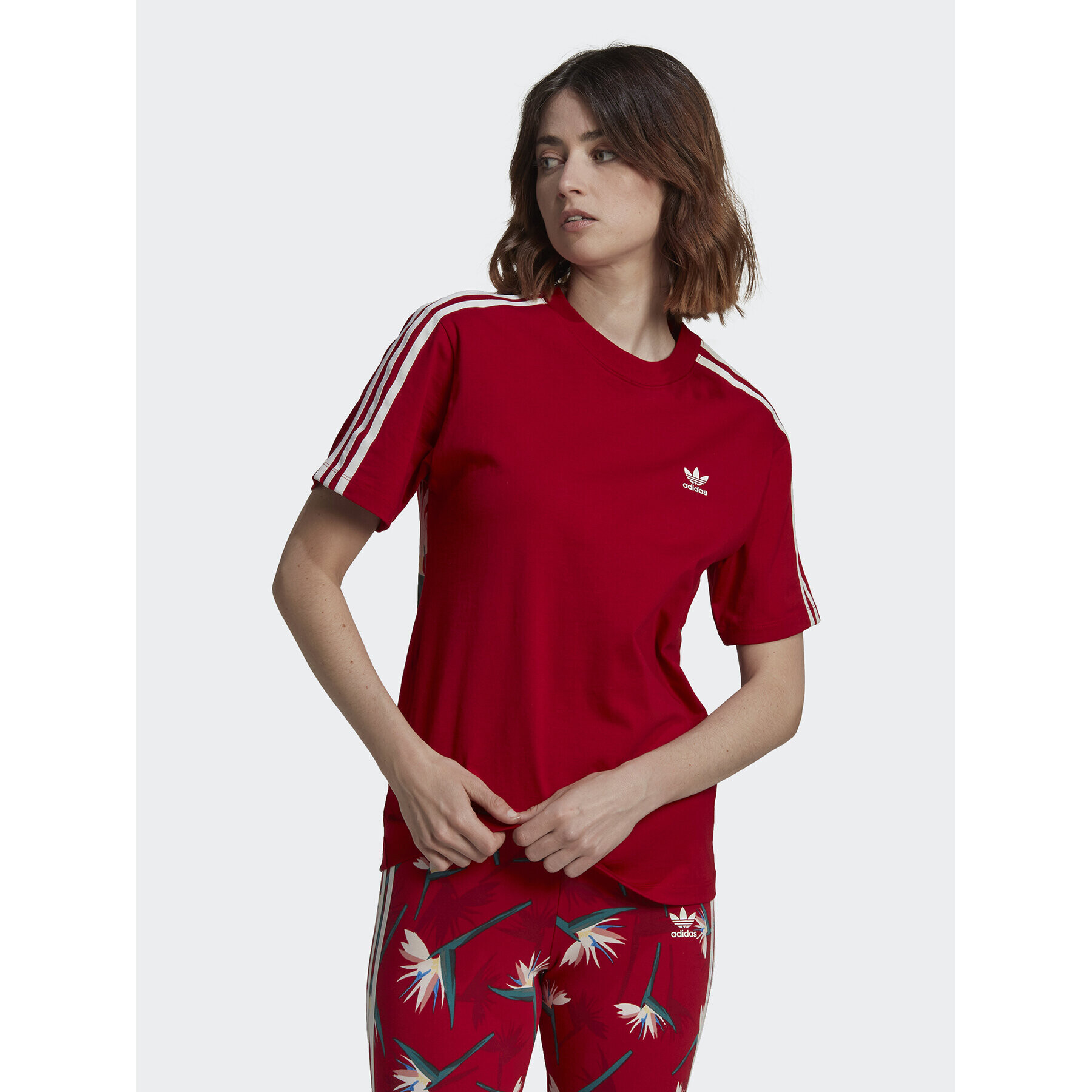 adidas Tricou THEBE MAGUGU HK5209 Roșu Regular Fit - Pled.ro