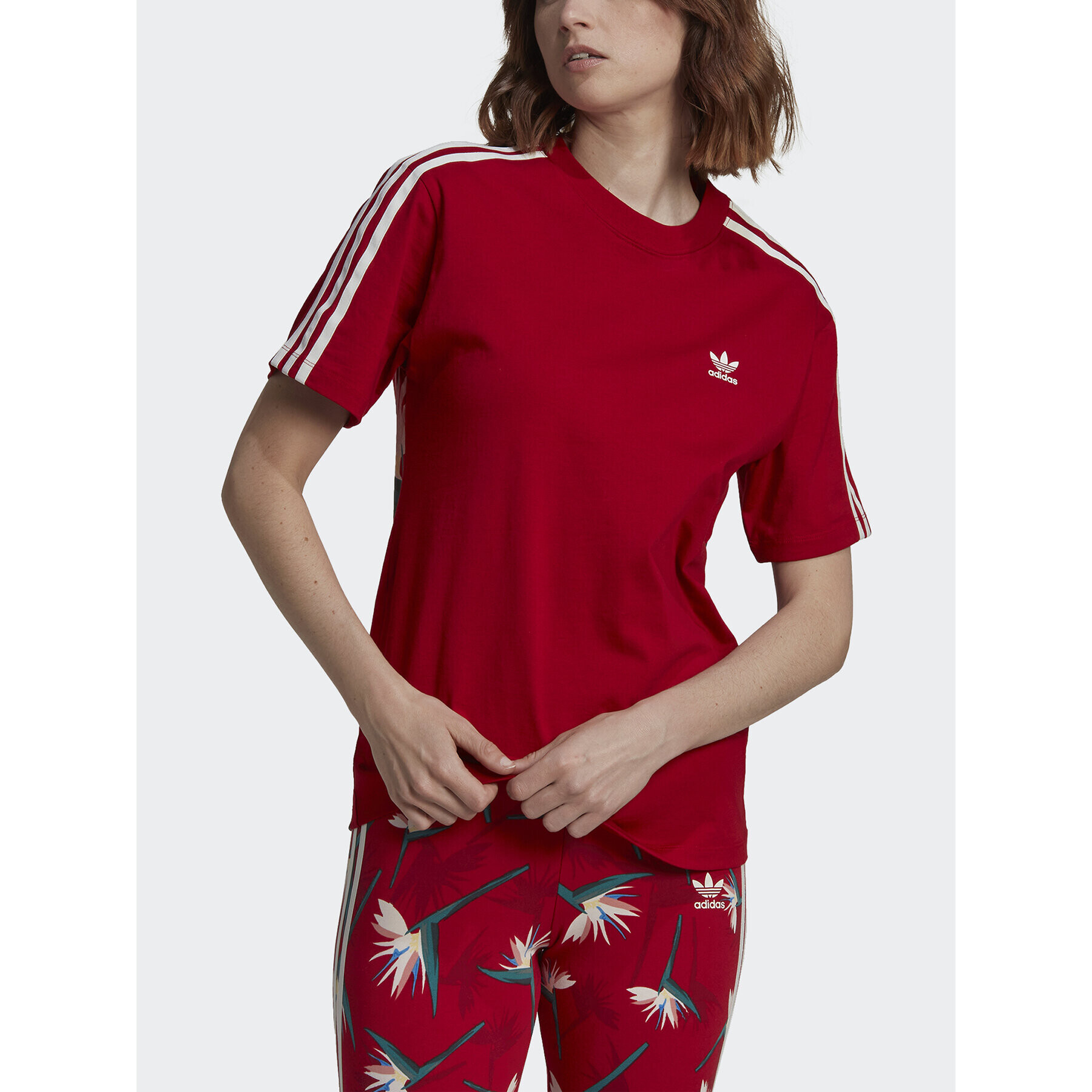 adidas Tricou THEBE MAGUGU HK5209 Roșu Regular Fit - Pled.ro