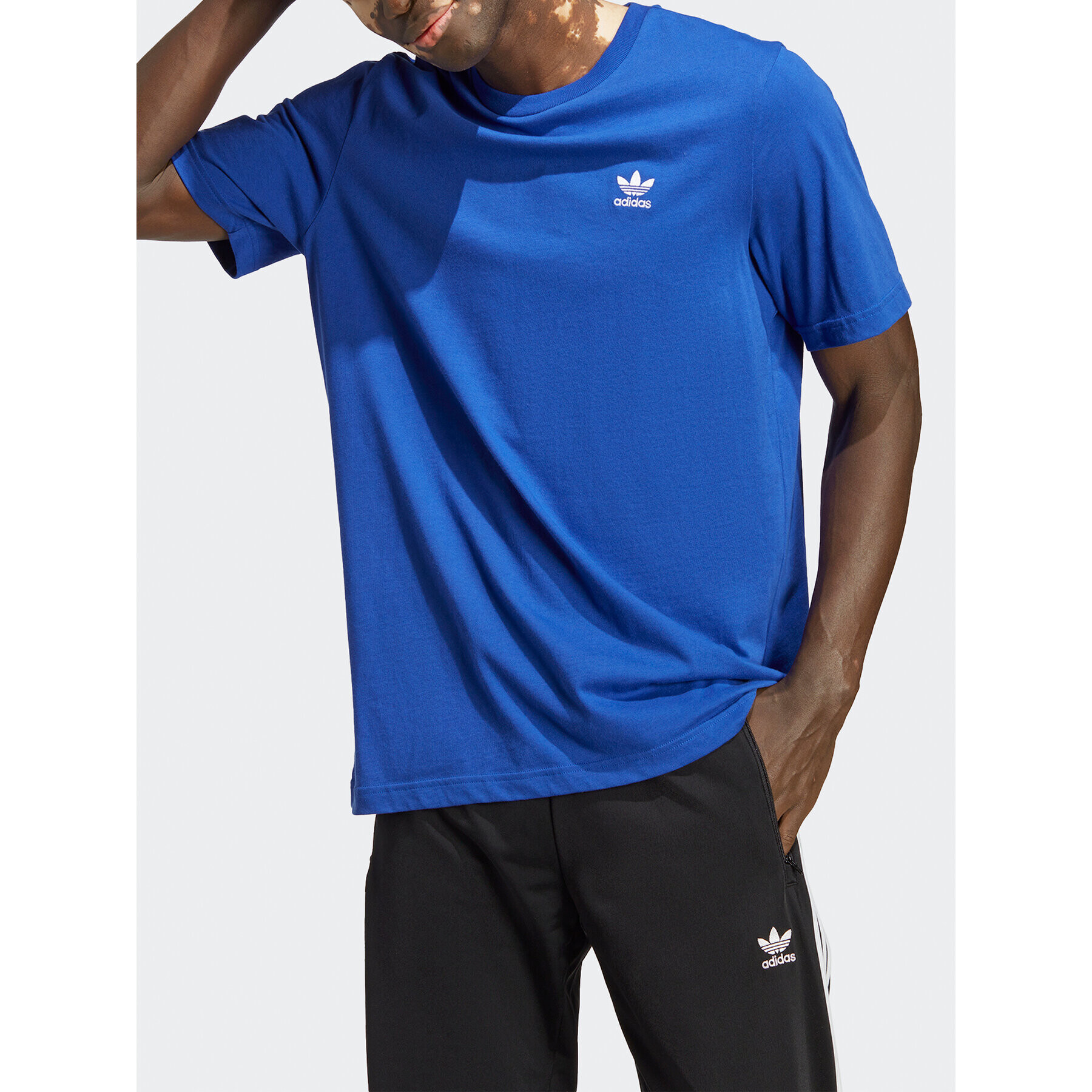 adidas Tricou Trefoil Essentials IA4870 Albastru Regular Fit - Pled.ro