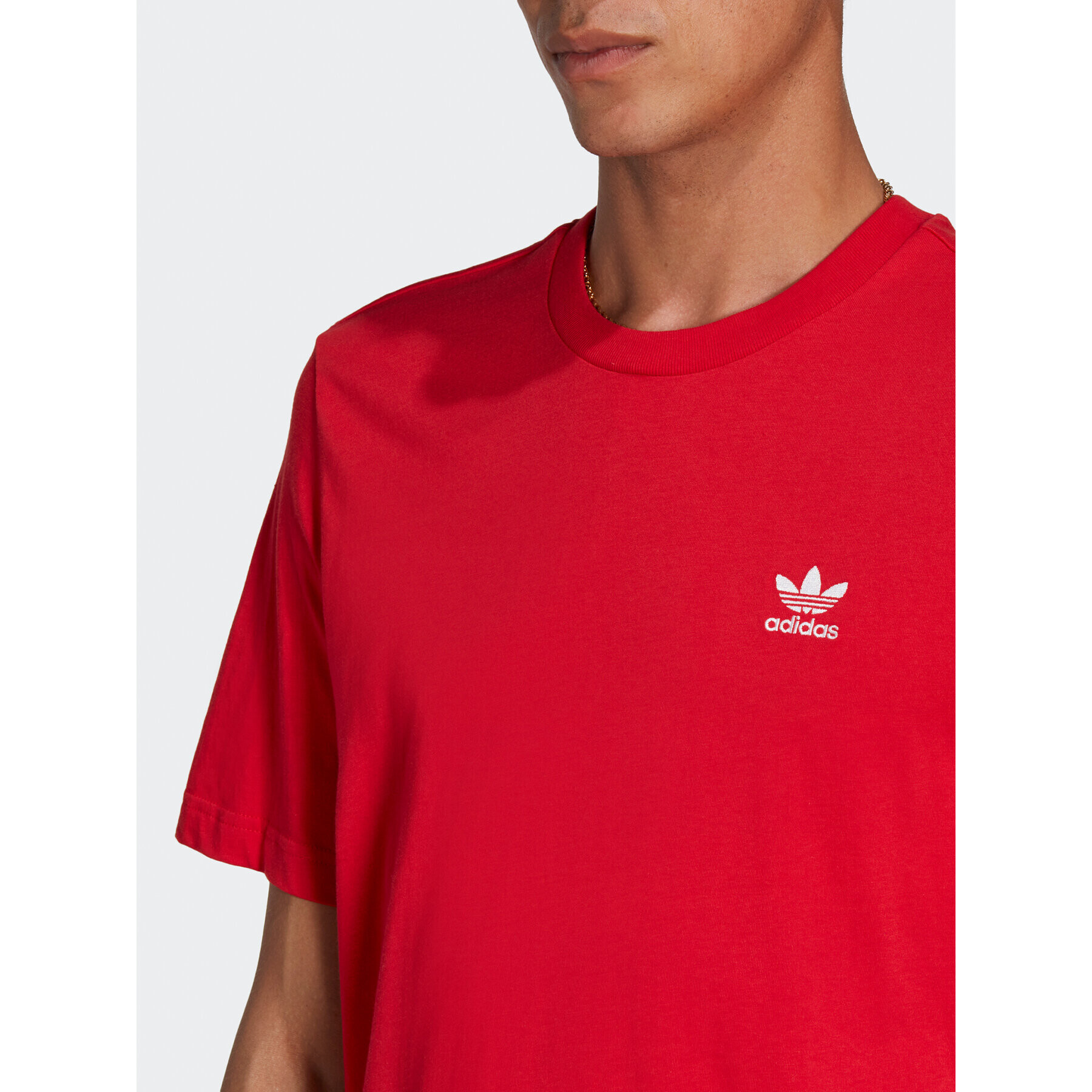 adidas Tricou Trefoil Essentials T-Shirt IA4869 Roșu Regular Fit - Pled.ro