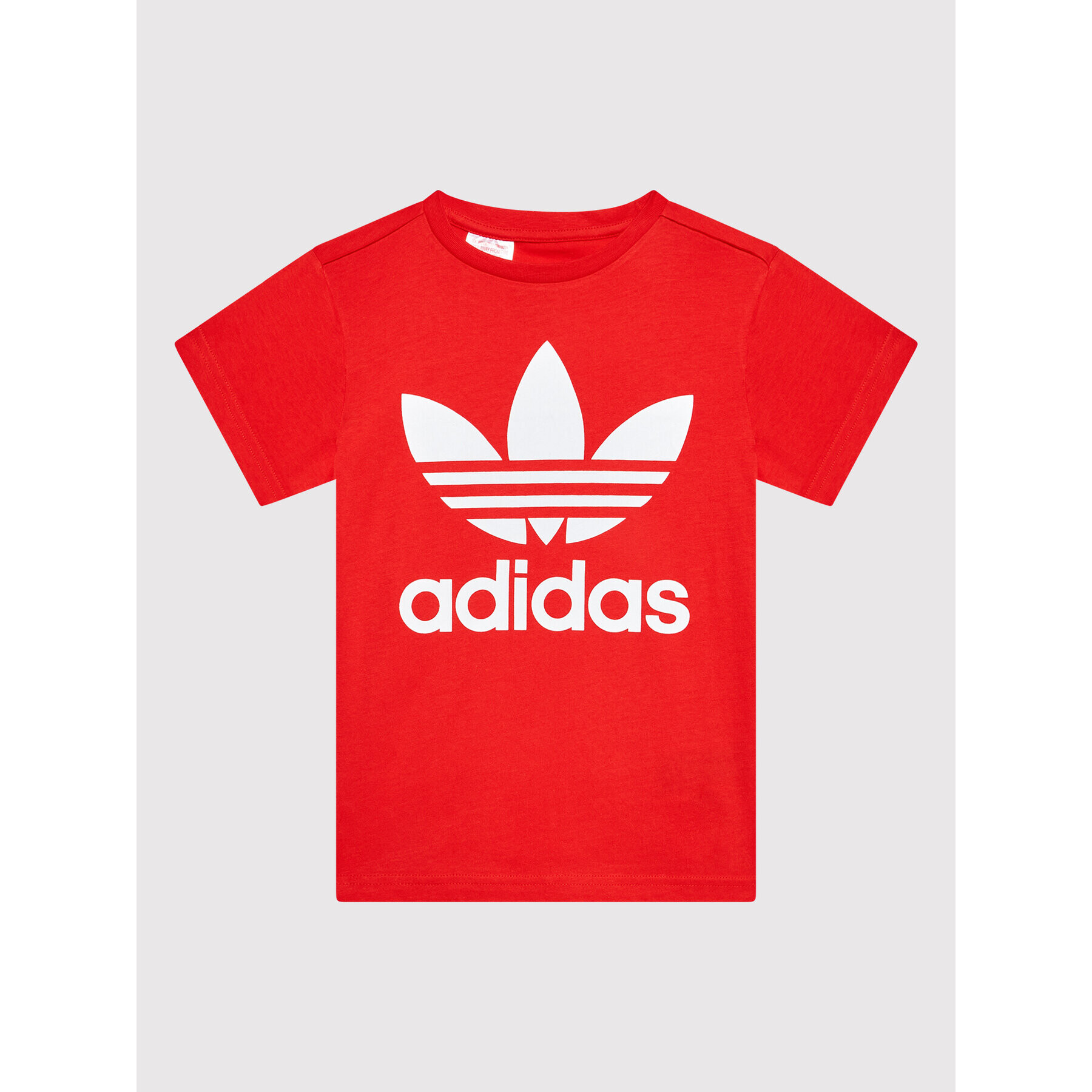 adidas Tricou Trefoil HC9586 Roșu Regular Fit - Pled.ro