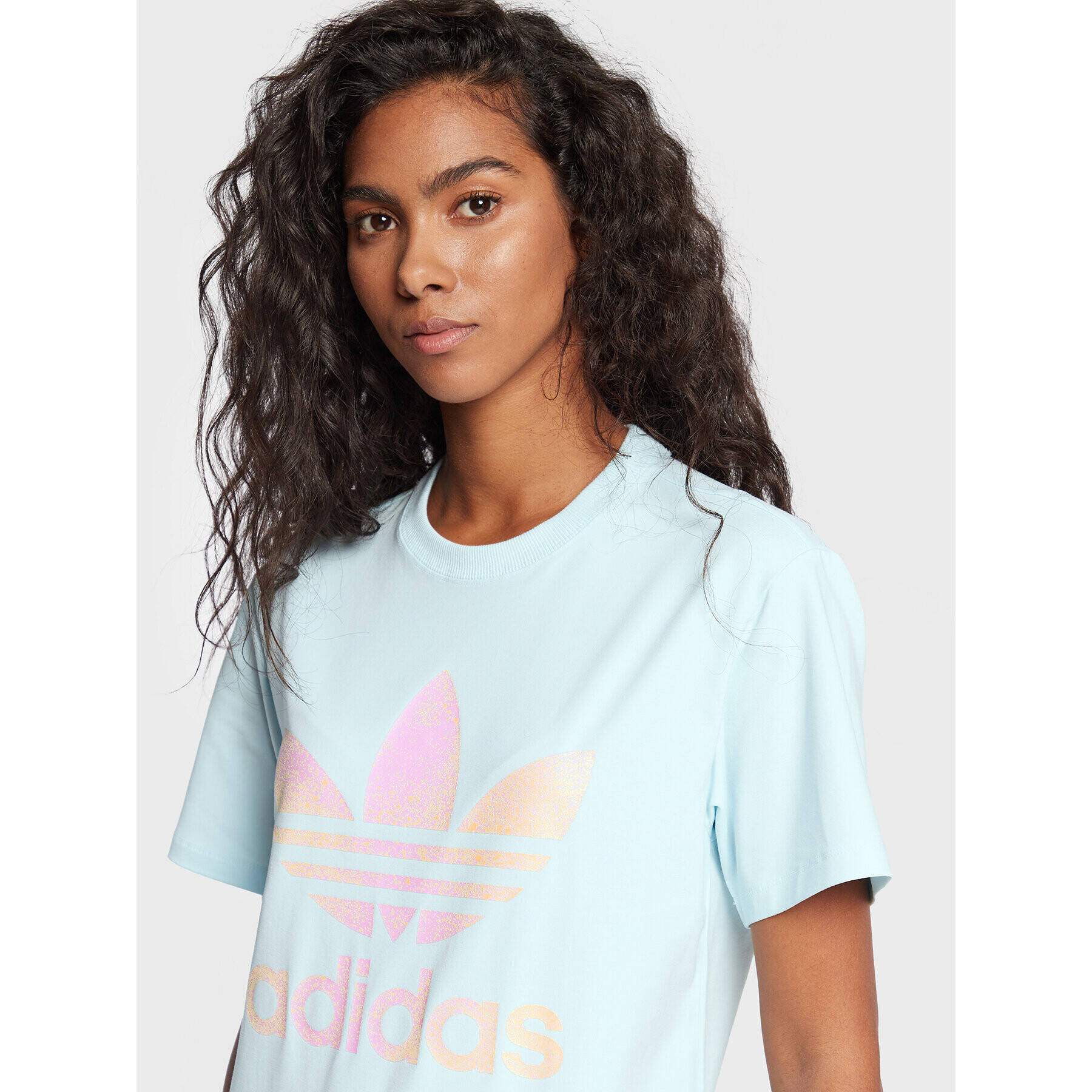 adidas Tricou Trefoil HL6606 Albastru Regular Fit - Pled.ro