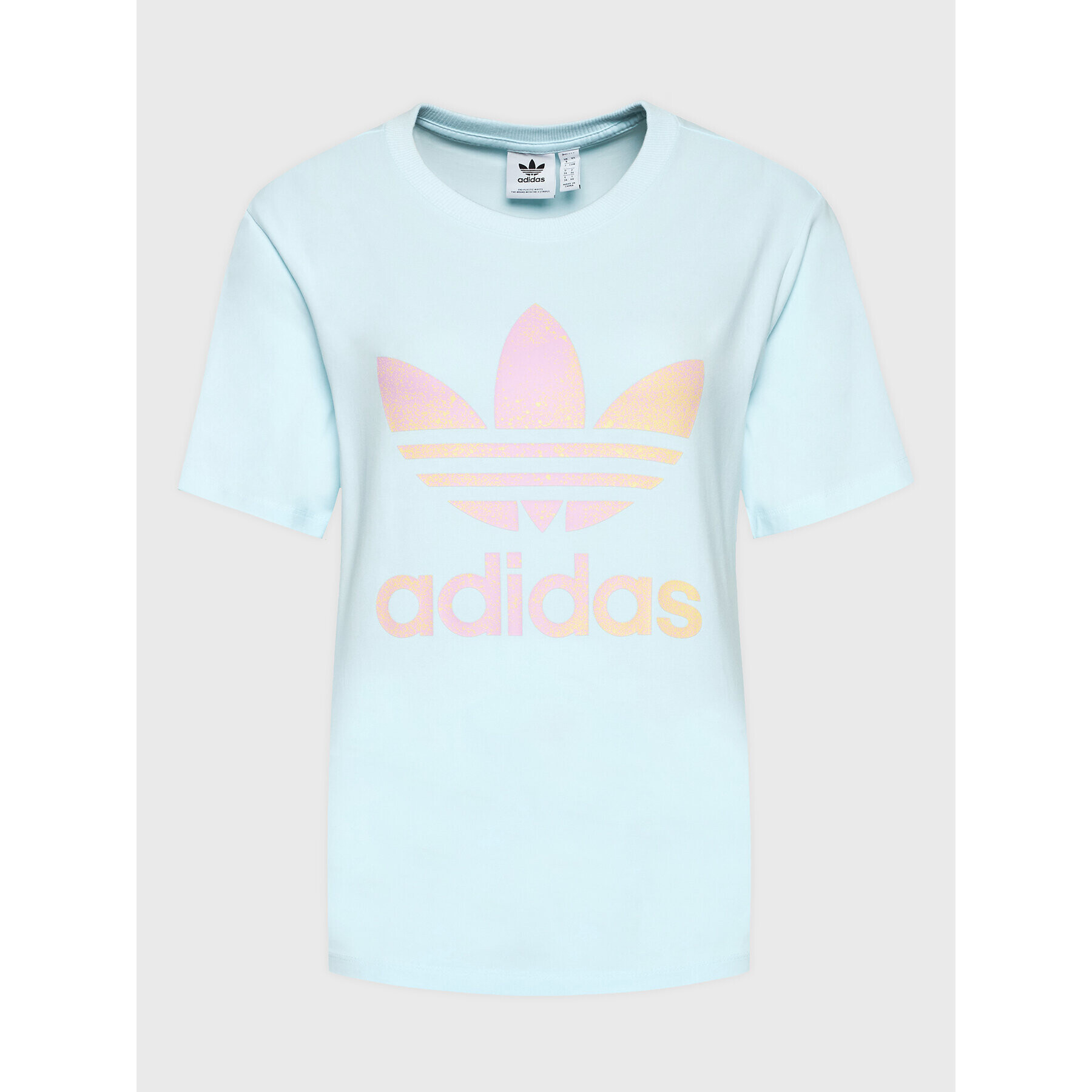 adidas Tricou Trefoil HL6606 Albastru Regular Fit - Pled.ro