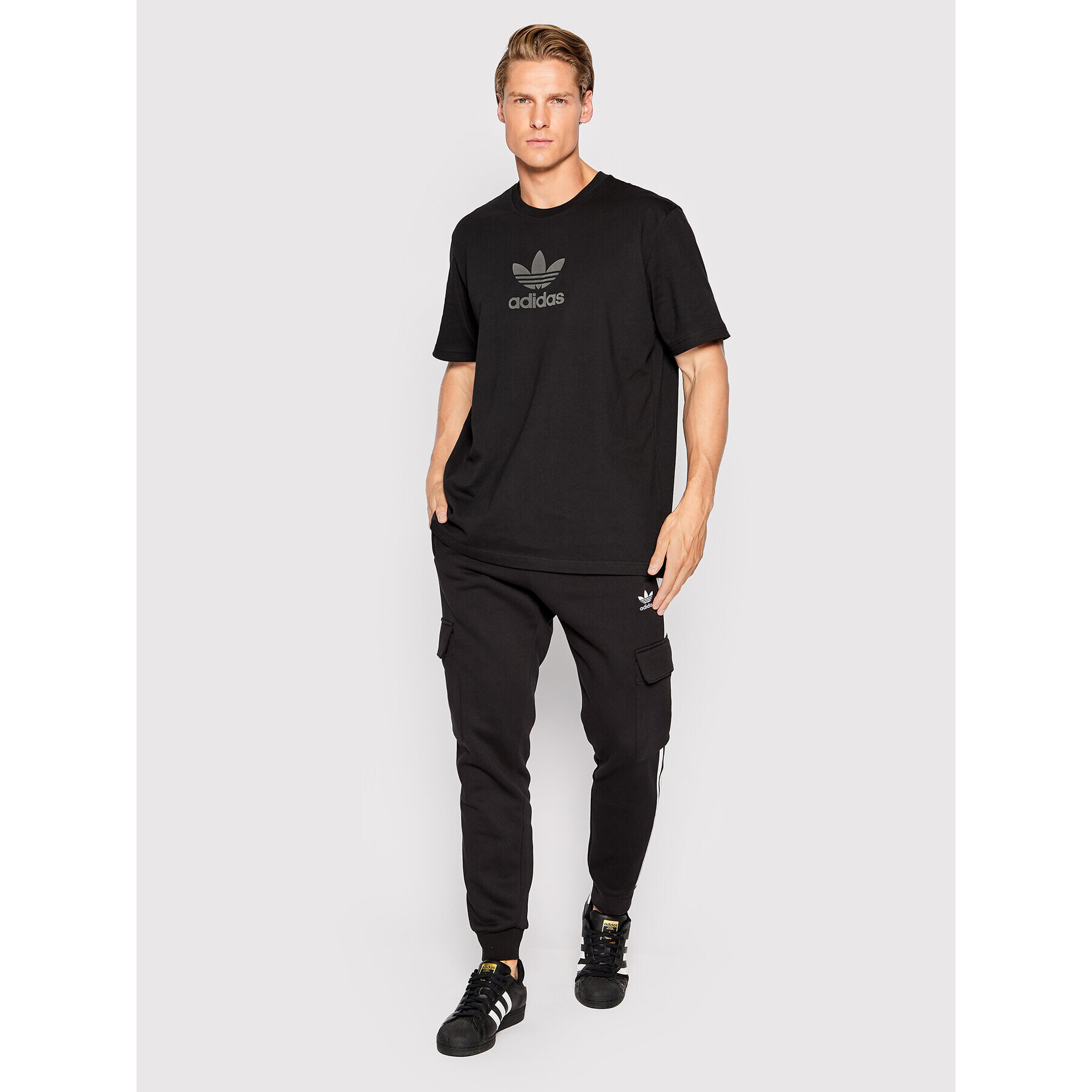 adidas Tricou Treofil Series Street HS8893 Negru Regular Fit - Pled.ro