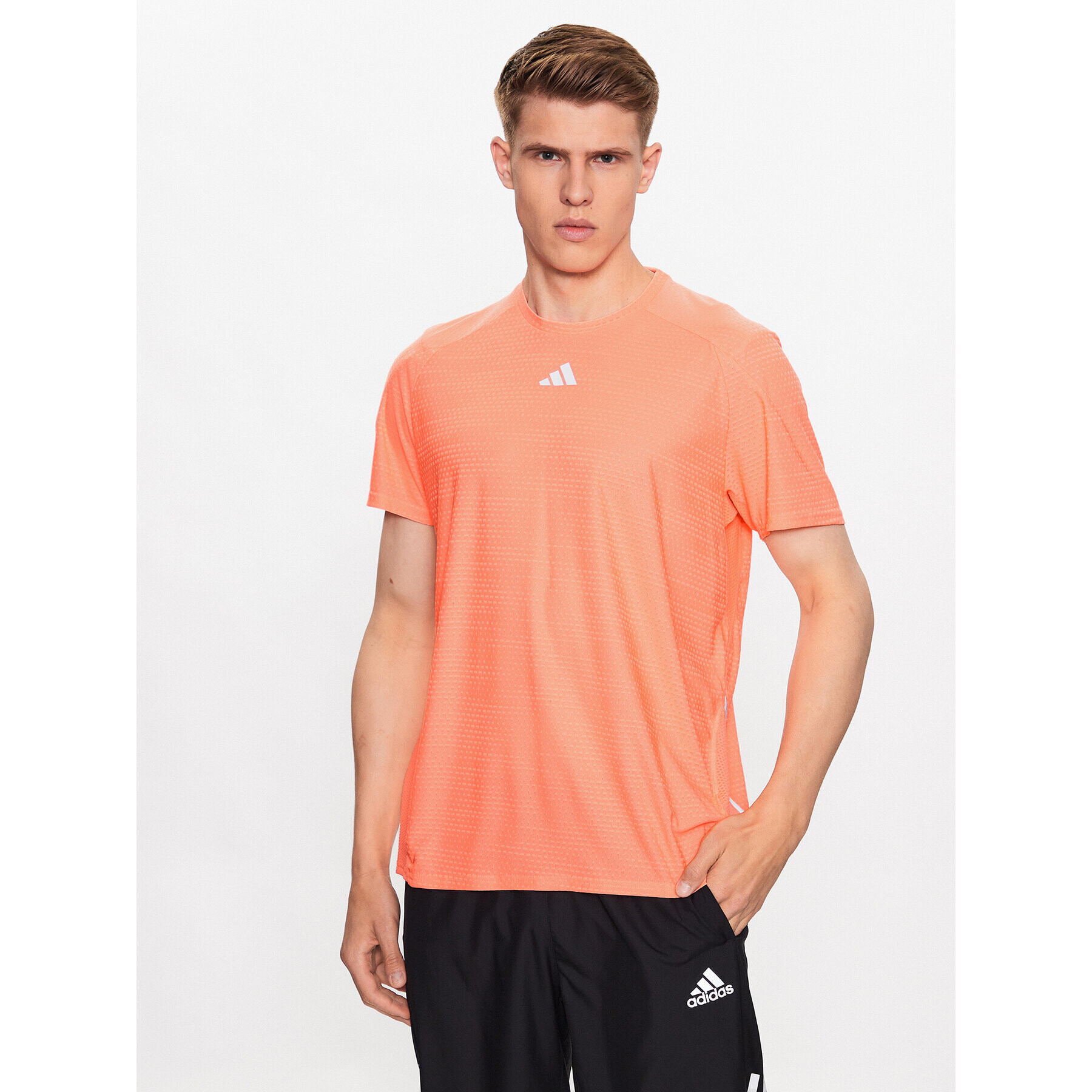 adidas Tricou Win Confidence Running HEAT.RDY T-Shirt IB7381 Portocaliu Regular Fit - Pled.ro