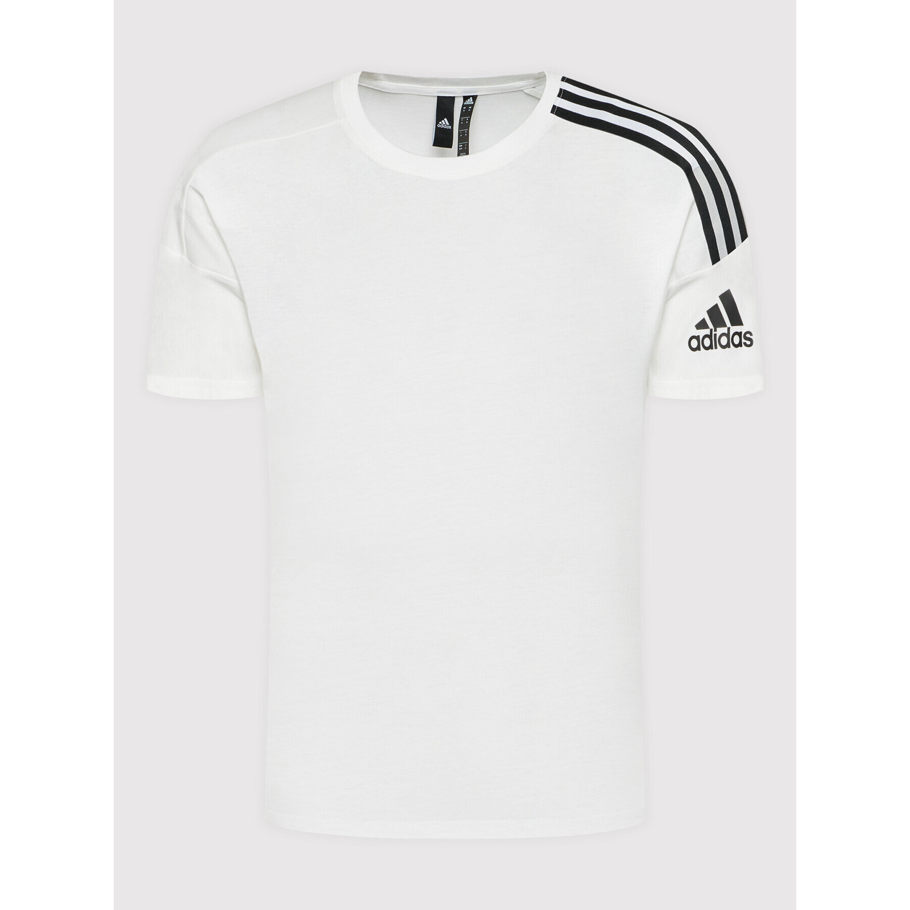 adidas Tricou Z.N.E. 3-Stripes Tee FL3986 Alb Regular Fit - Pled.ro