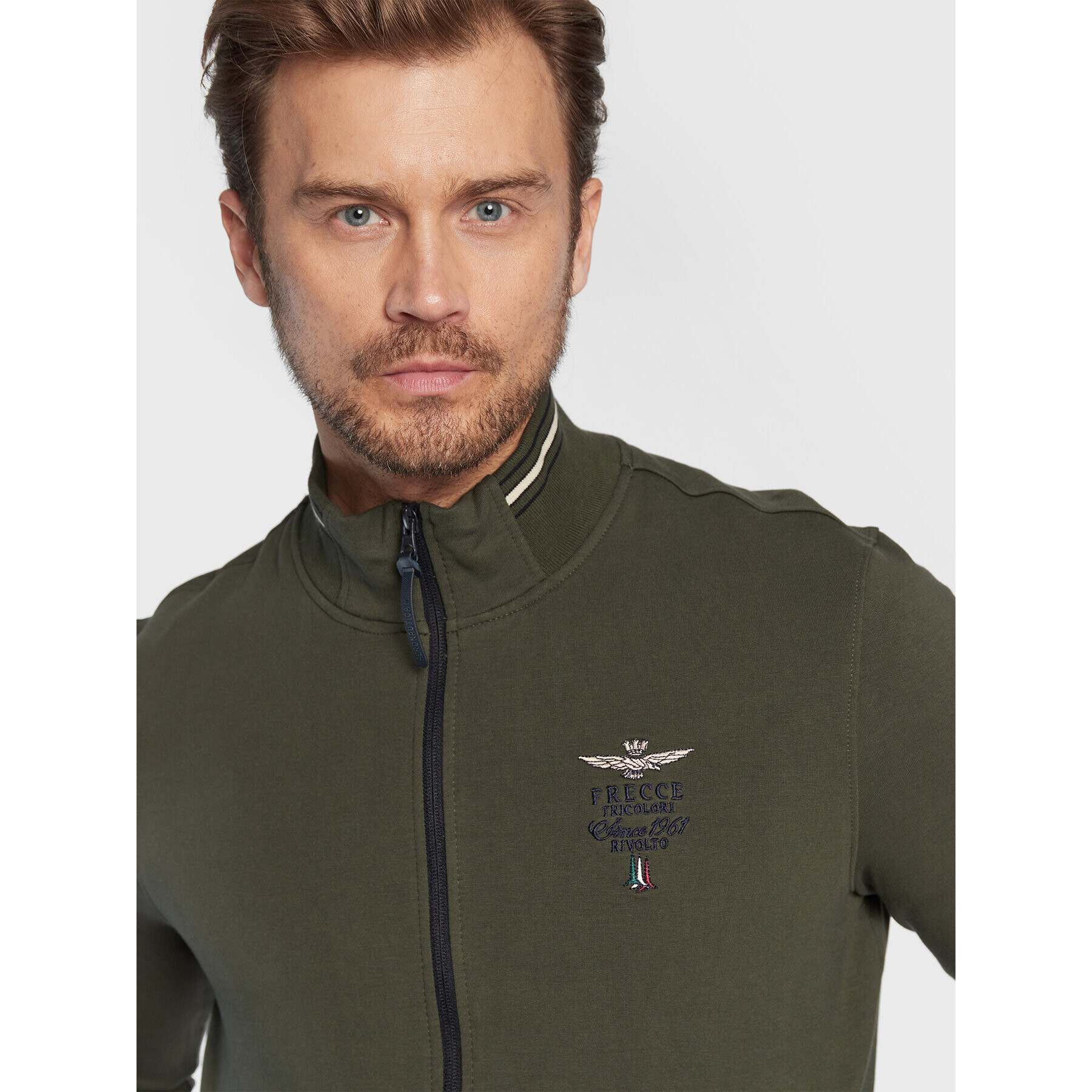 Aeronautica Militare Bluză 222FE1713F439 Verde Regular Fit - Pled.ro