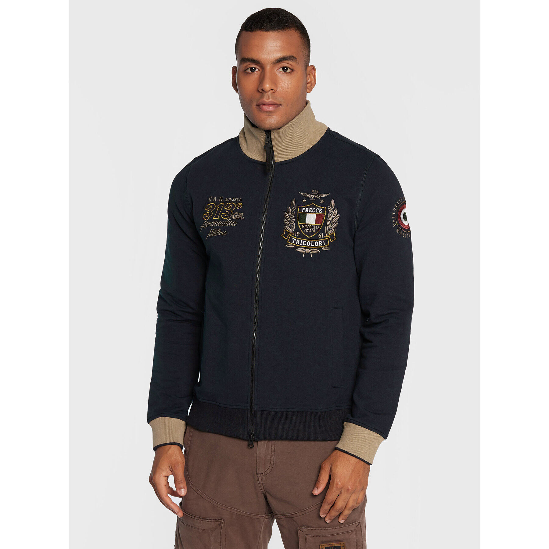 Aeronautica Militare Bluză 222FE1723F418 Bleumarin Regular Fit - Pled.ro