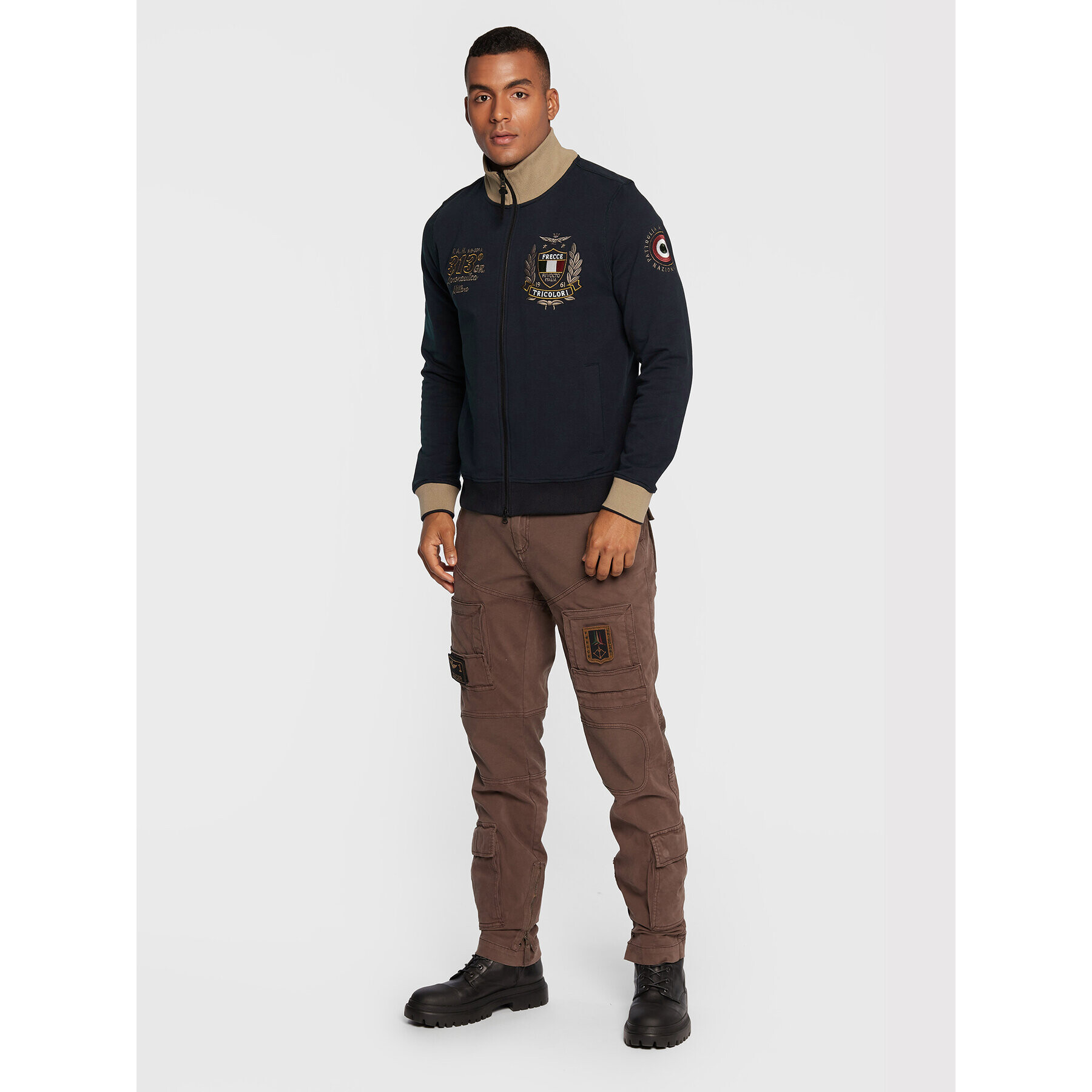 Aeronautica Militare Bluză 222FE1723F418 Bleumarin Regular Fit - Pled.ro