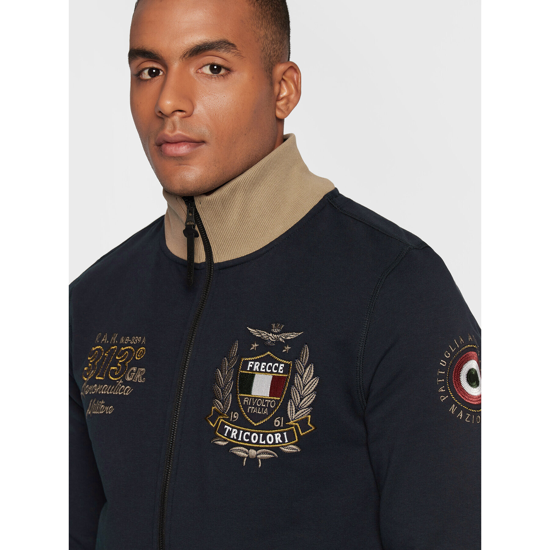 Aeronautica Militare Bluză 222FE1723F418 Bleumarin Regular Fit - Pled.ro