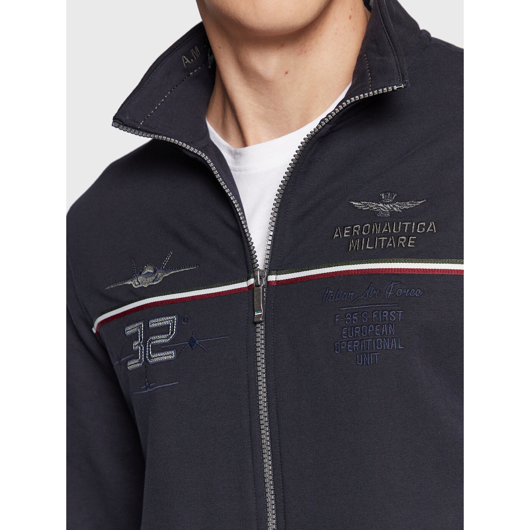 Aeronautica Militare Bluză 222FE1725F481 Bleumarin Regular Fit - Pled.ro