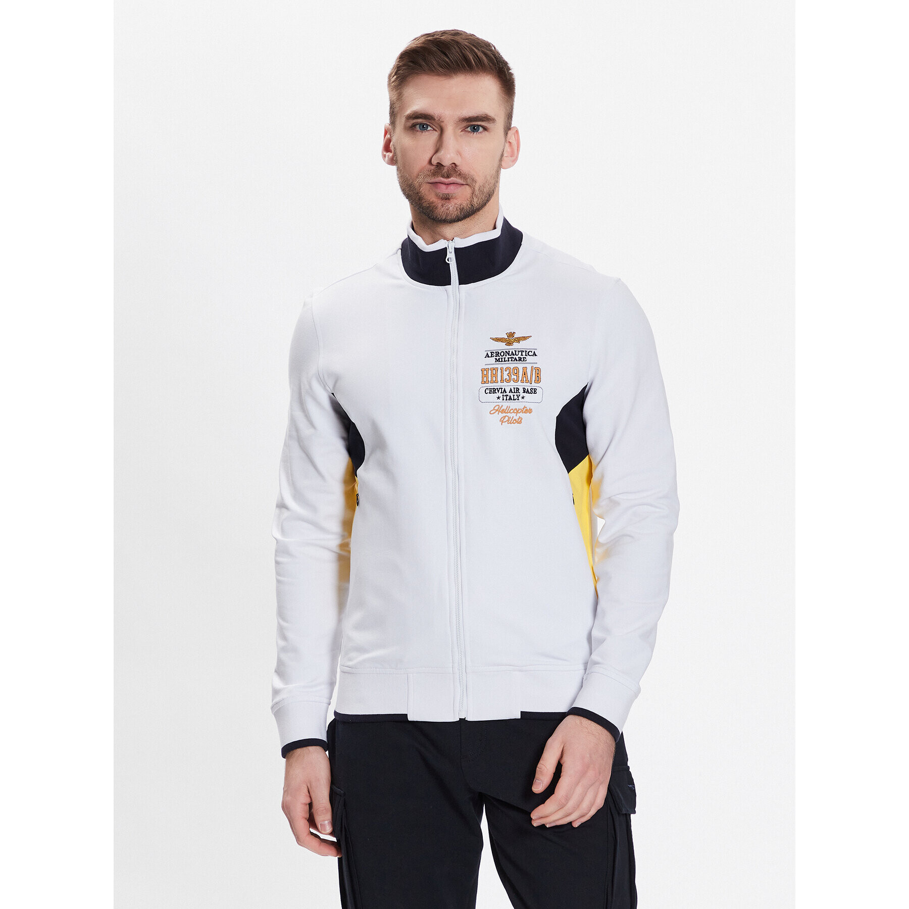 Aeronautica Militare Bluză 231FE1759F497 Alb Regular Fit - Pled.ro