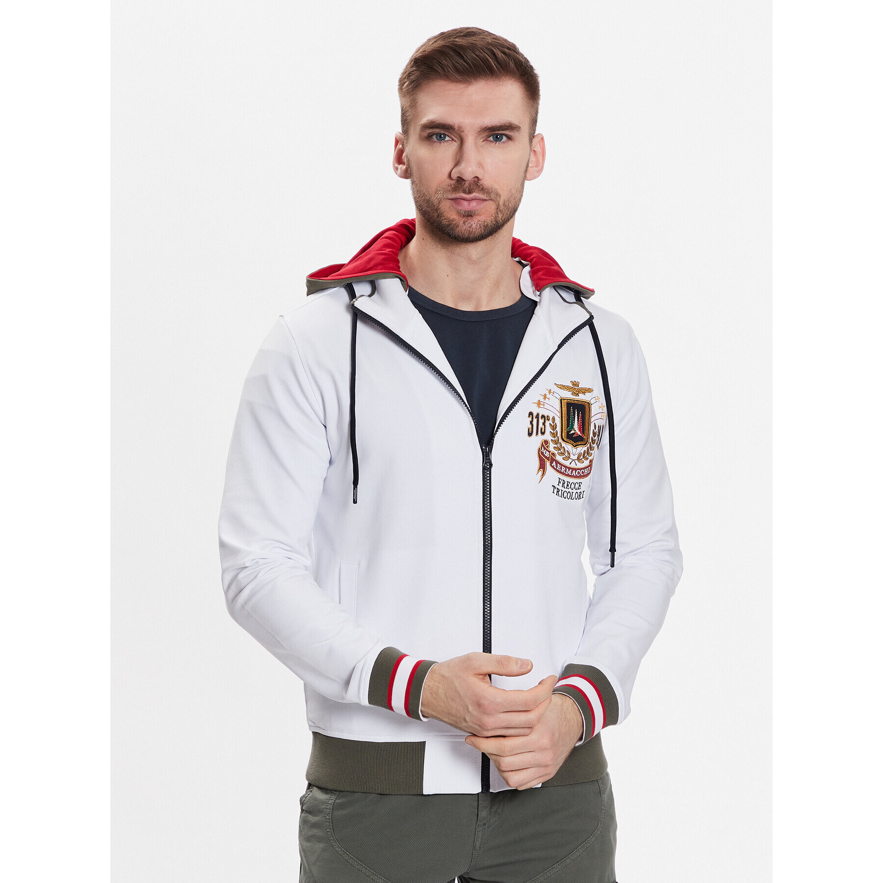 Aeronautica Militare Bluză 231FE1765F419 Alb Regular Fit - Pled.ro