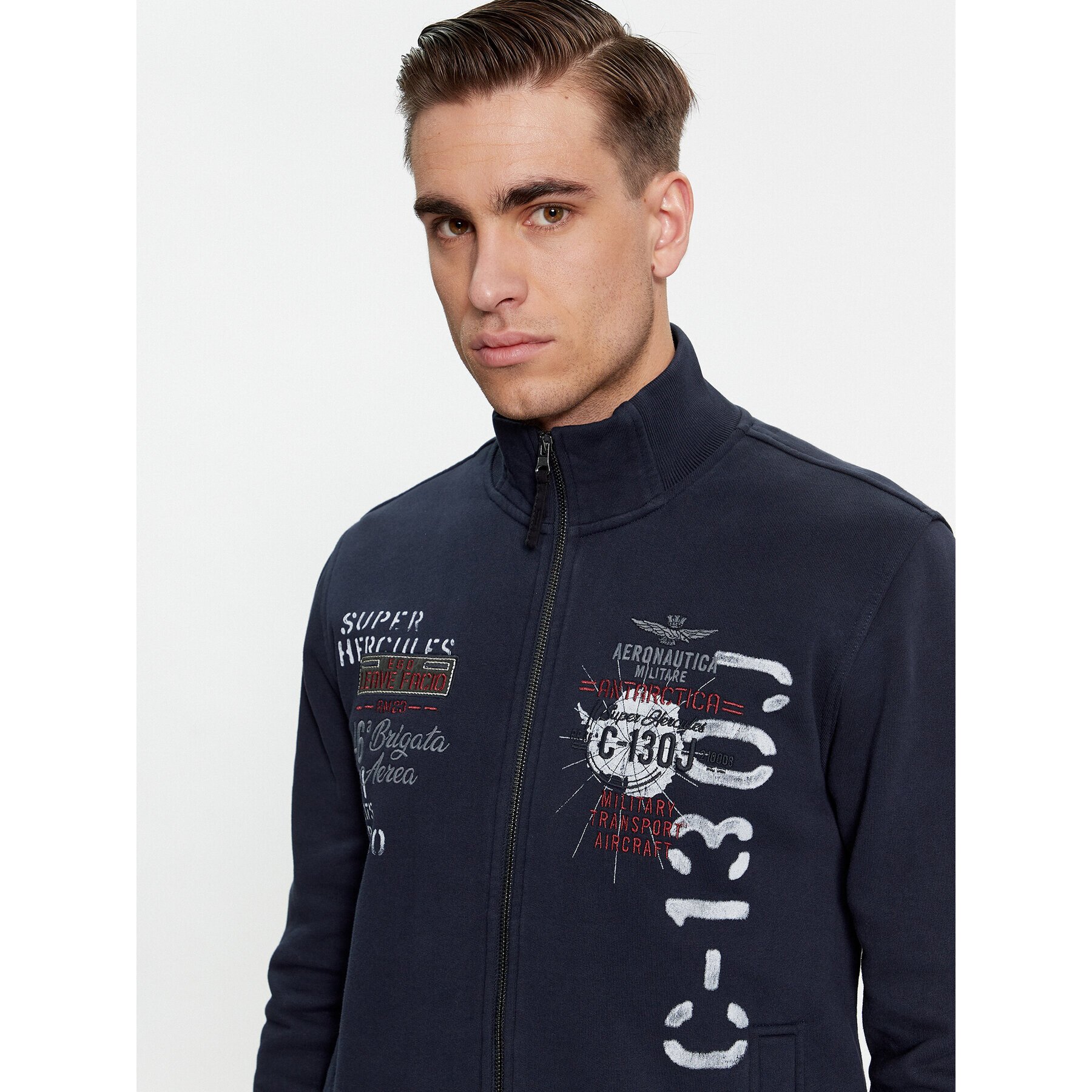 Aeronautica Militare Bluză 232FE1819F511 Bleumarin Regular Fit - Pled.ro