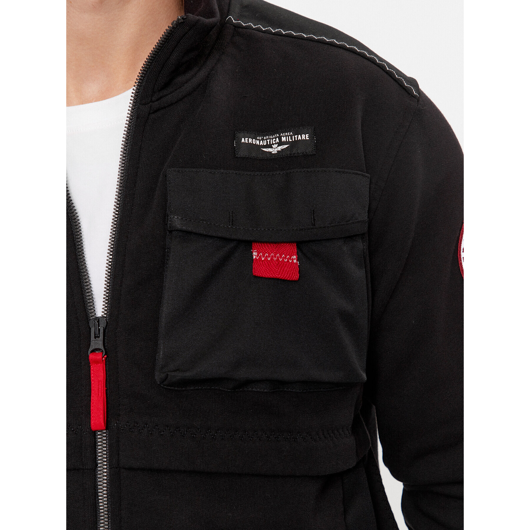 Aeronautica Militare Bluză 232FE1821F519 Negru Regular Fit - Pled.ro