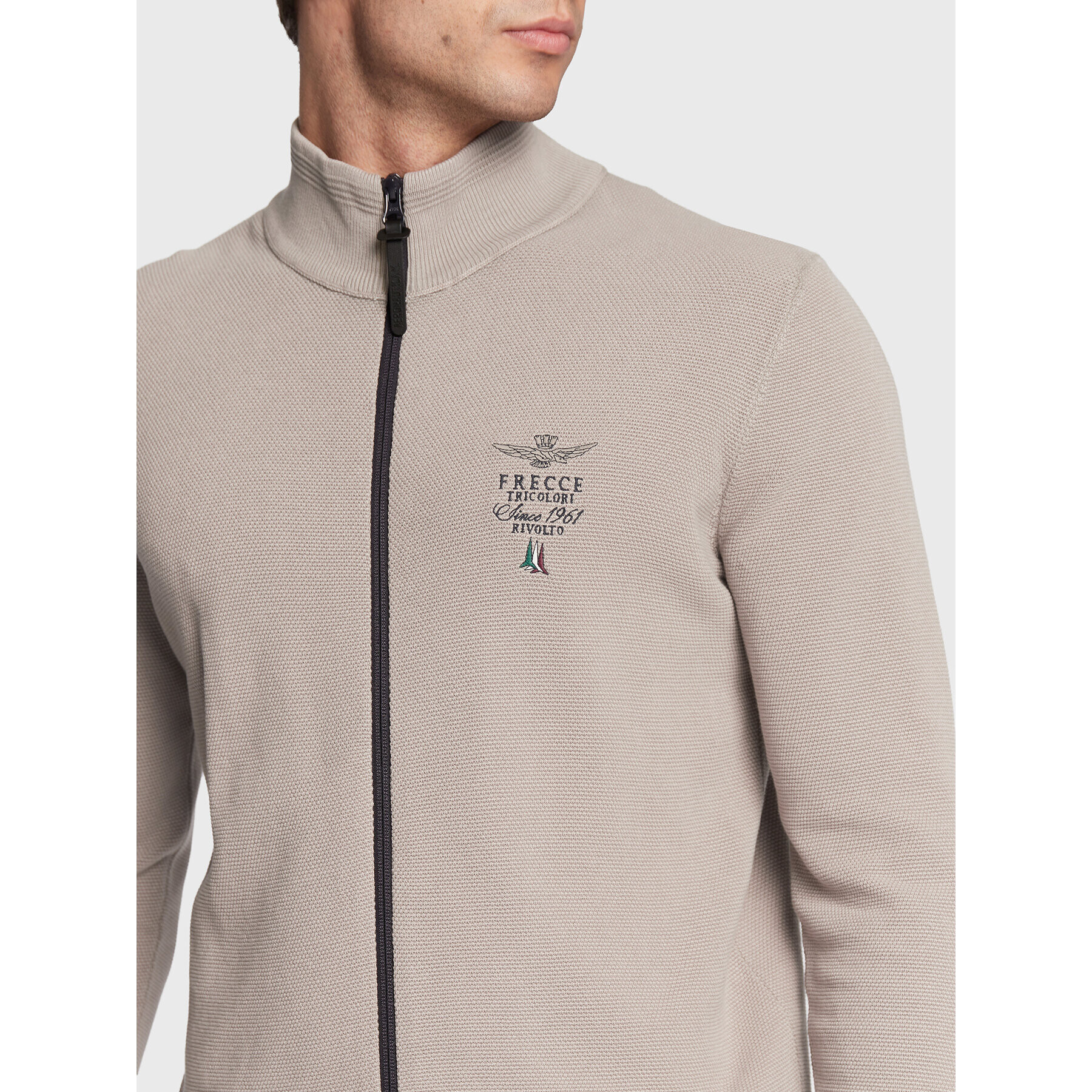 Aeronautica Militare Cardigan 222MA1393L463 Bej Regular Fit - Pled.ro