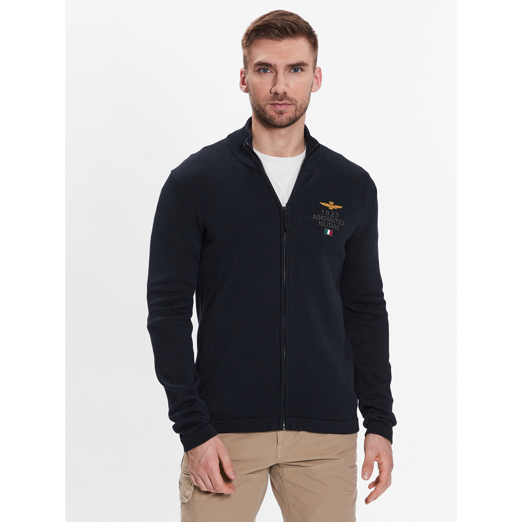 Aeronautica Militare Cardigan 231MA1420L493 Bleumarin Regular Fit - Pled.ro