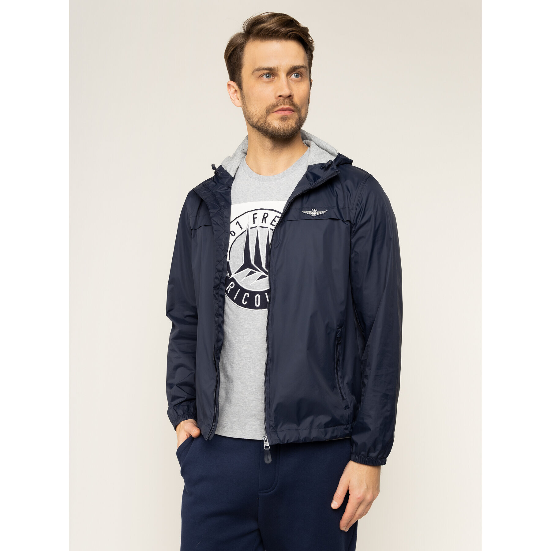 Aeronautica Militare Geacă 201AB1830CT2597 Bleumarin Regular Fit - Pled.ro