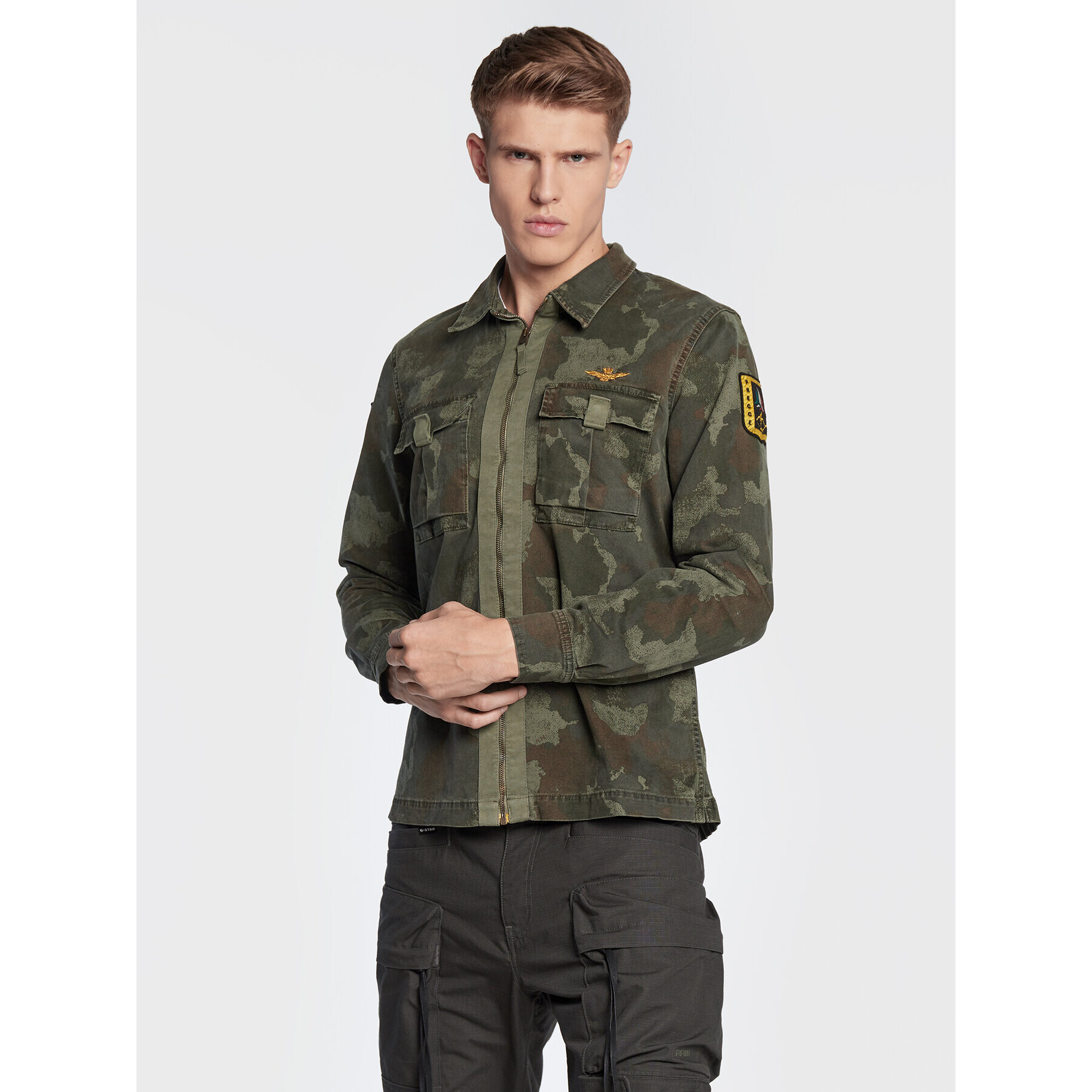 Aeronautica Militare Geacă 222CA1215CT3062 Verde Regular Fit - Pled.ro