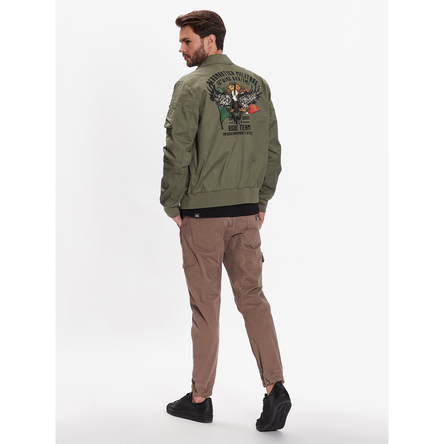 Aeronautica Militare Geacă 231AB2062CT3013 Verde Regular Fit - Pled.ro