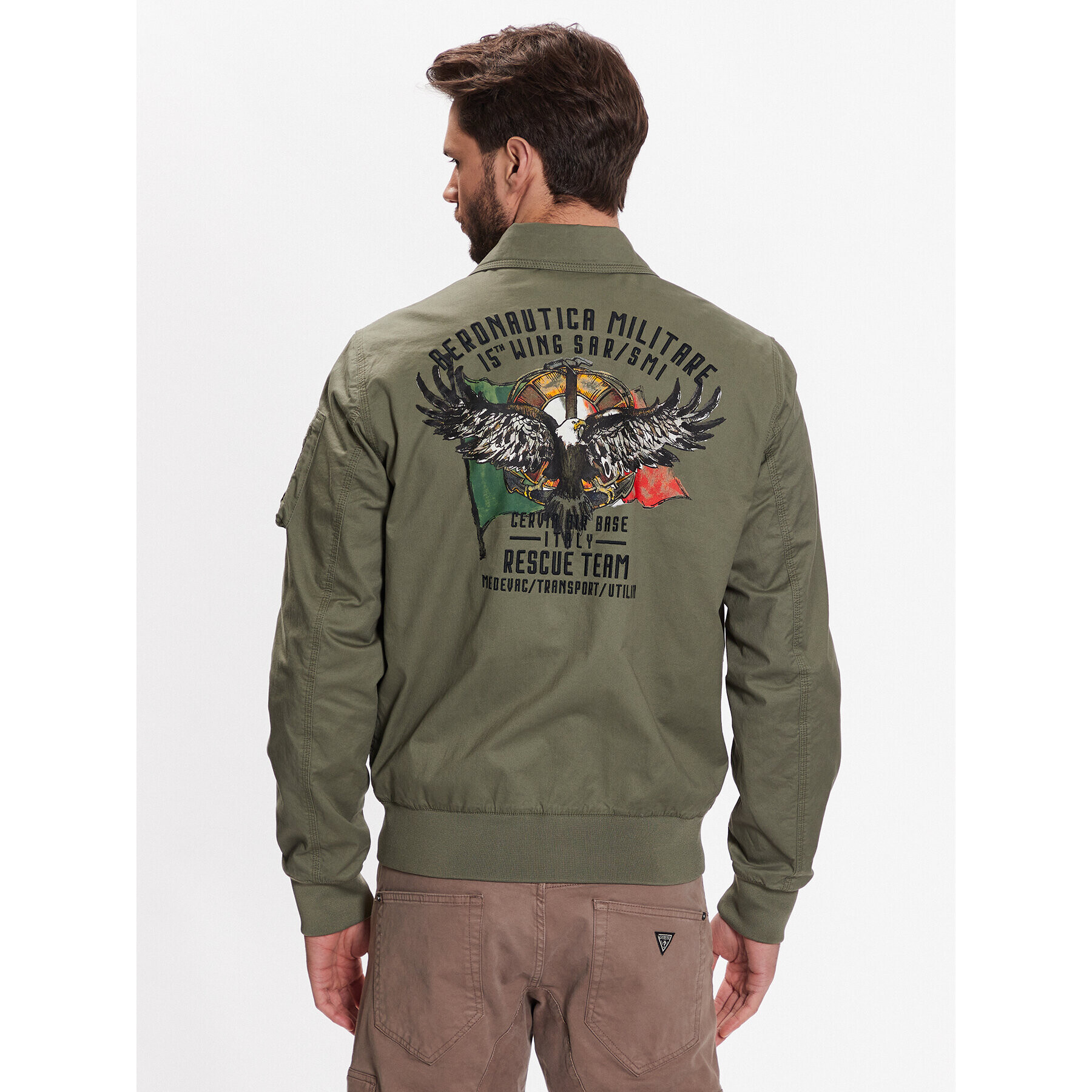 Aeronautica Militare Geacă 231AB2062CT3013 Verde Regular Fit - Pled.ro