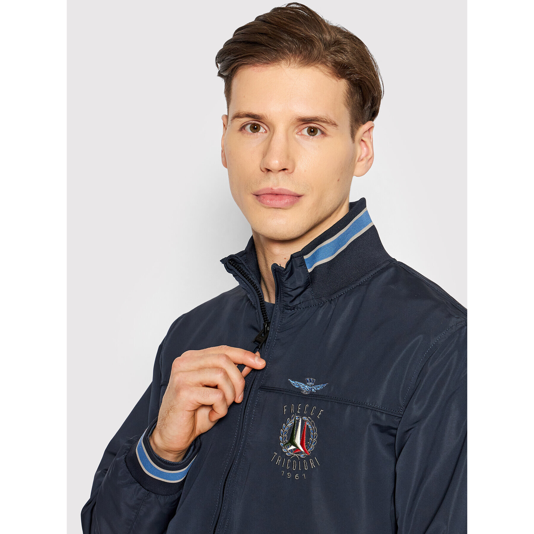 Aeronautica Militare Geacă bomber 221AB2007CT2969 Bleumarin Regular Fit - Pled.ro