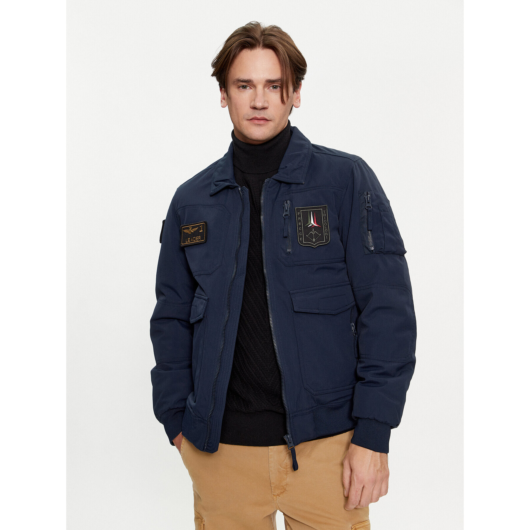 Aeronautica Militare Geacă bomber 232AB2106CT3151 Bleumarin Regular Fit - Pled.ro