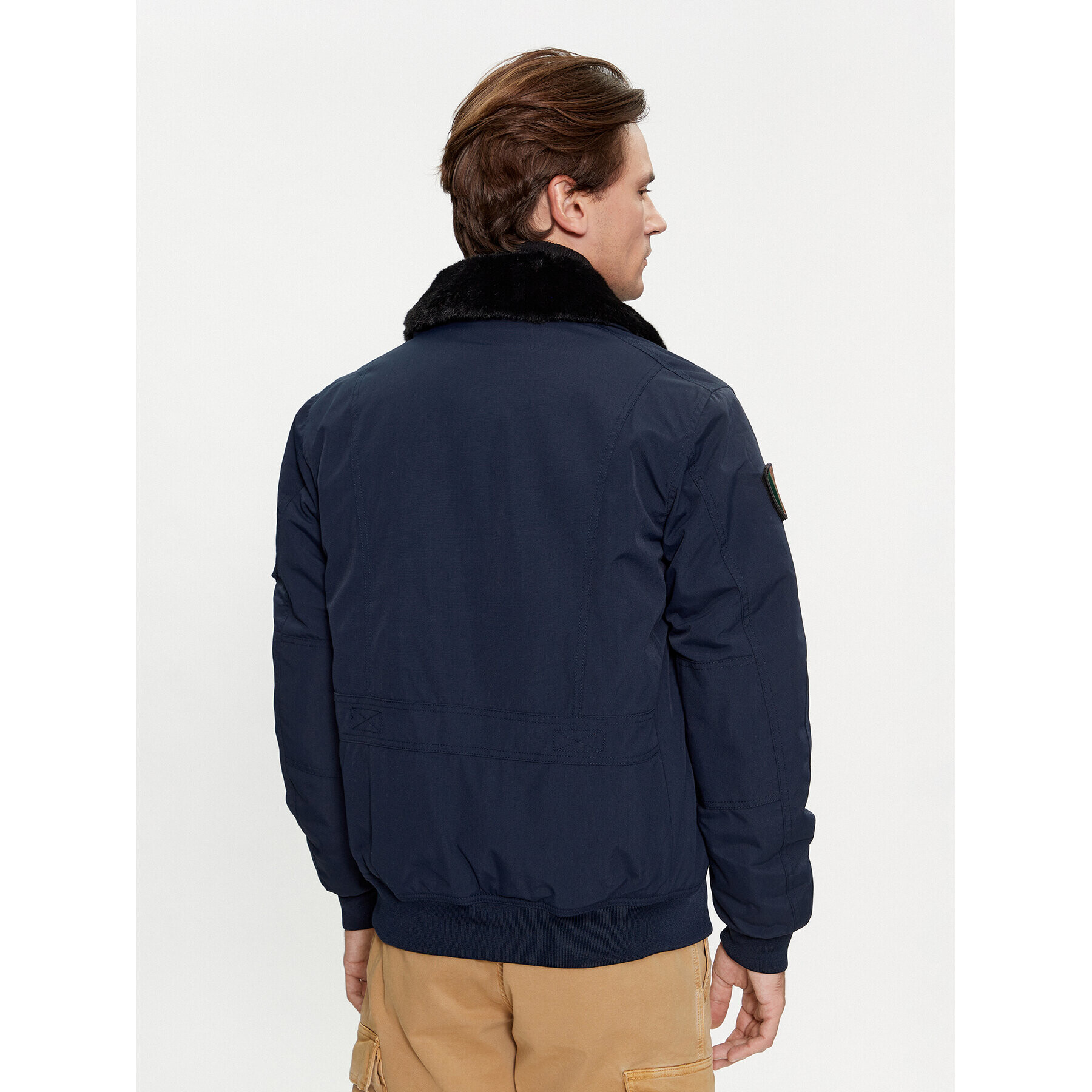 Aeronautica Militare Geacă bomber 232AB2106CT3151 Bleumarin Regular Fit - Pled.ro