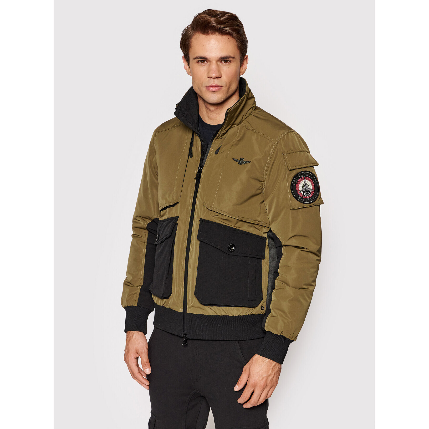 Aeronautica Militare Geacă de iarnă 212AB1973CT2881 Maro Regular Fit - Pled.ro