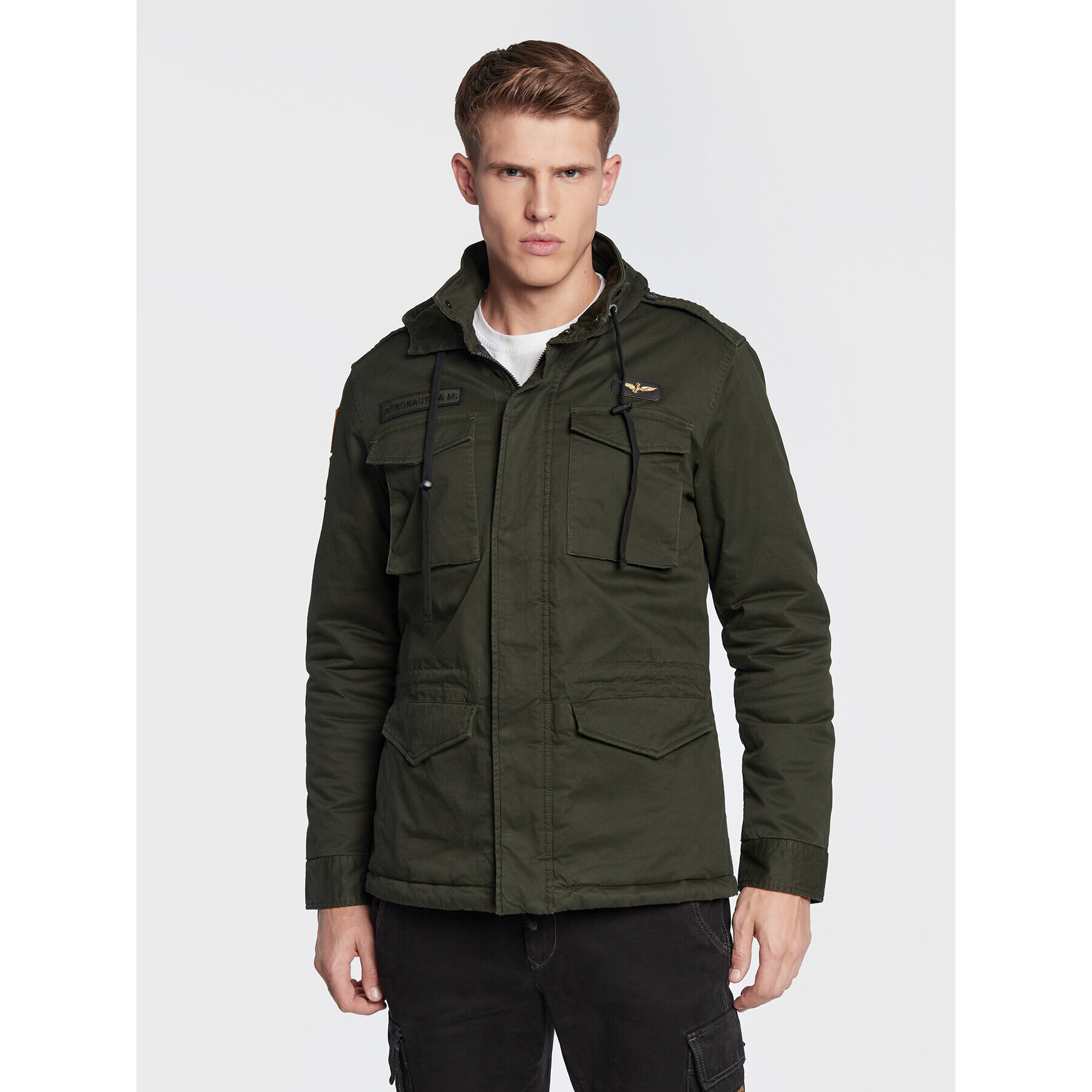 Aeronautica Militare Geacă de iarnă 222AB2038CT3013 Verde Regular Fit - Pled.ro