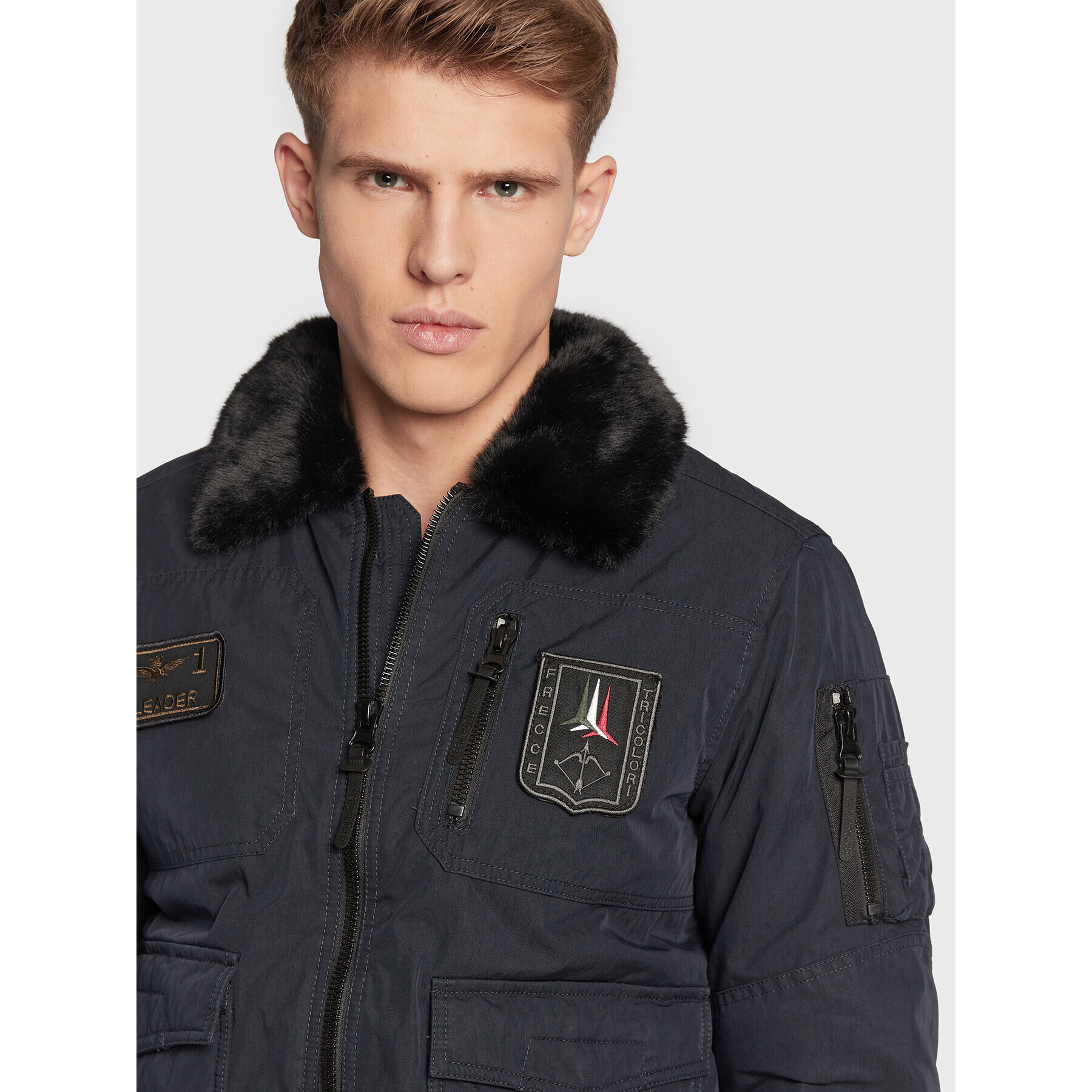 Aeronautica Militare Geacă de iarnă 222AB2041CT2932 Bleumarin Regular Fit - Pled.ro