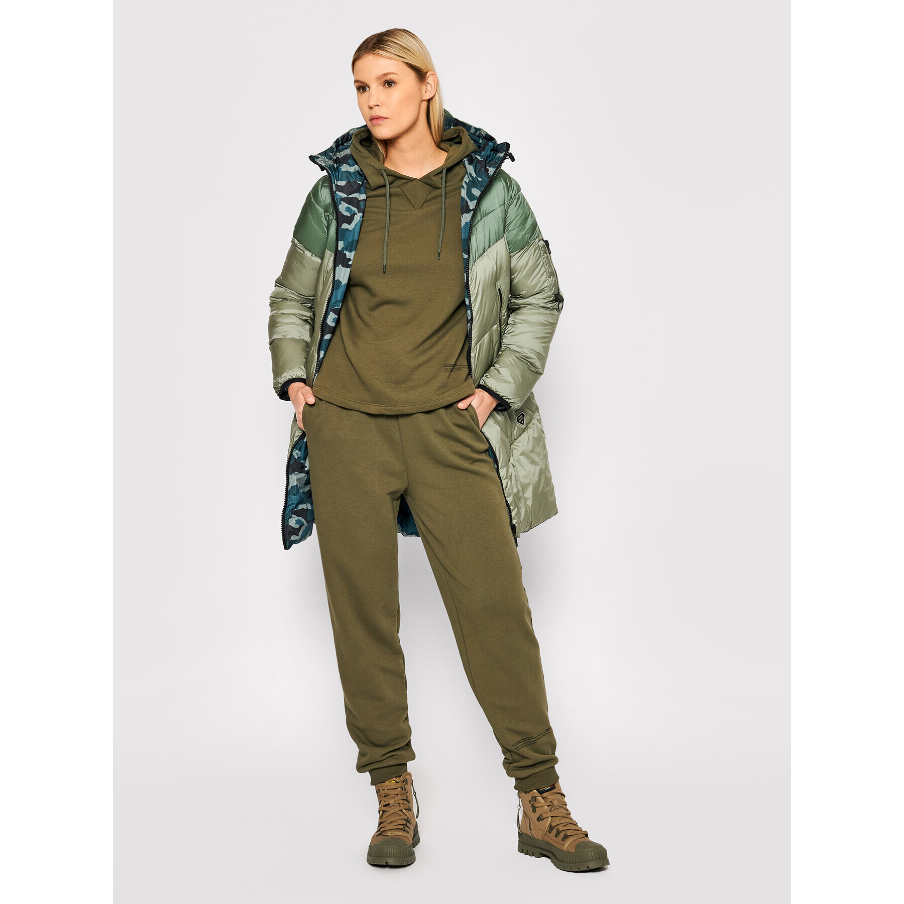 Aeronautica Militare Geacă din puf 212AB1984DCT2893 Verde Regular Fit - Pled.ro