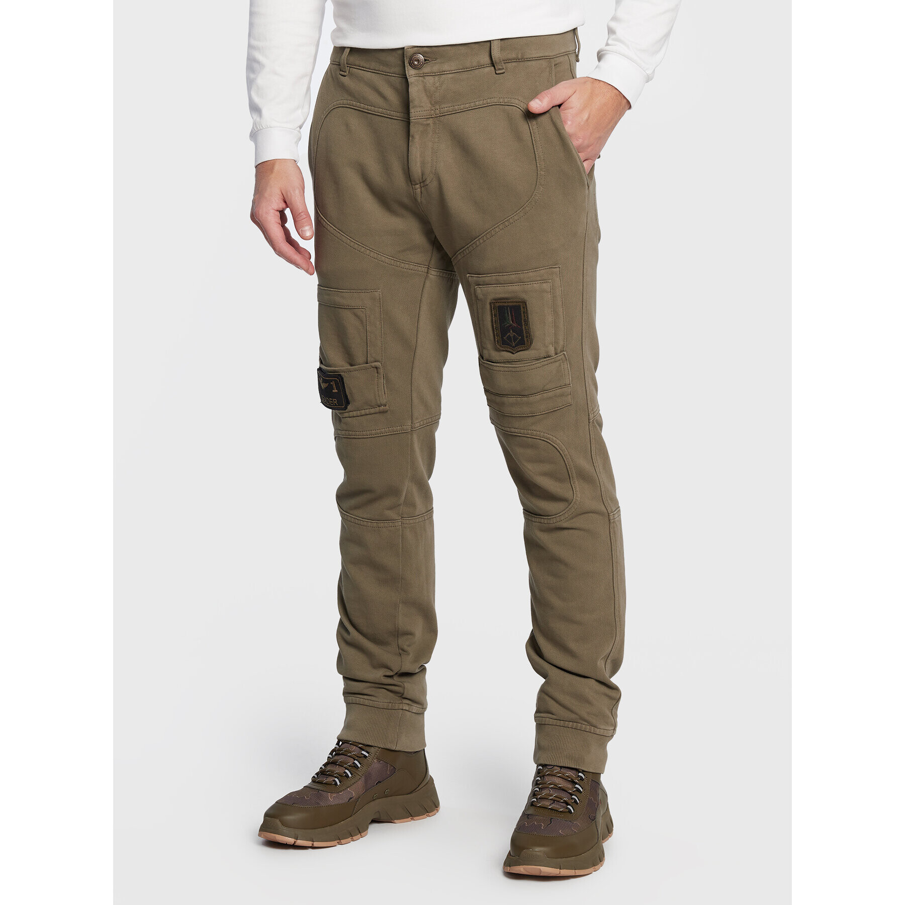 Aeronautica Militare Joggers 222PF743J505 Verde Regular Fit - Pled.ro