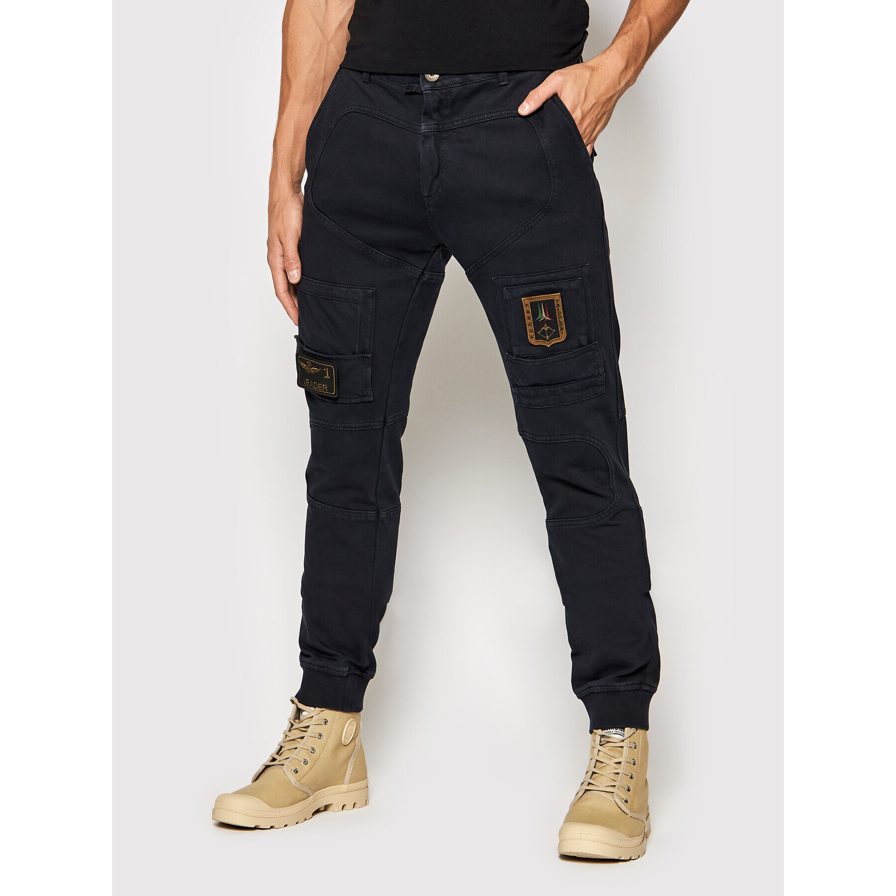 Aeronautica Militare Pantaloni din material 212PF743J505 Bleumarin Regular Fit - Pled.ro