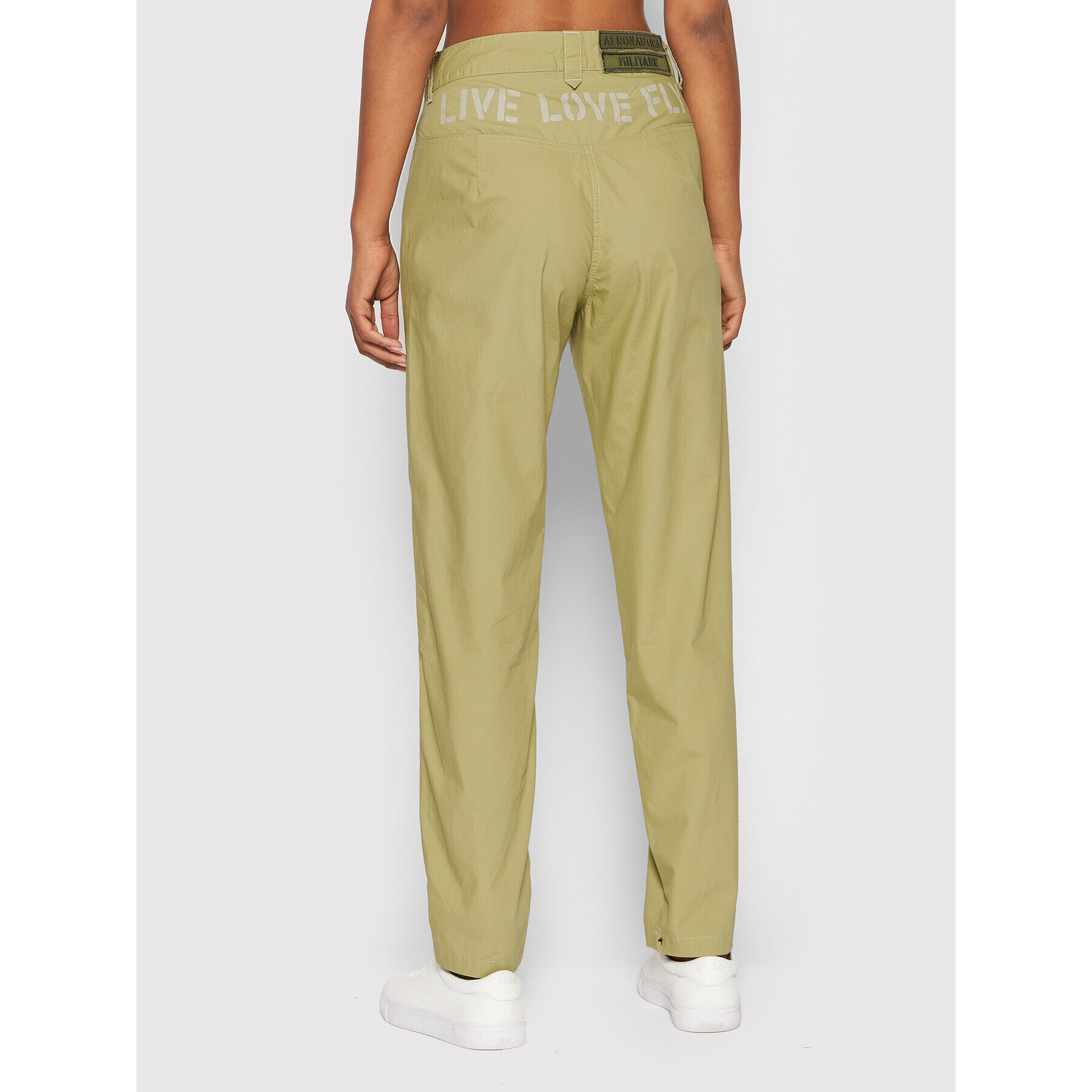 Aeronautica Militare Pantaloni din material 221PA1485DCT2964 Verde Regular Fit - Pled.ro