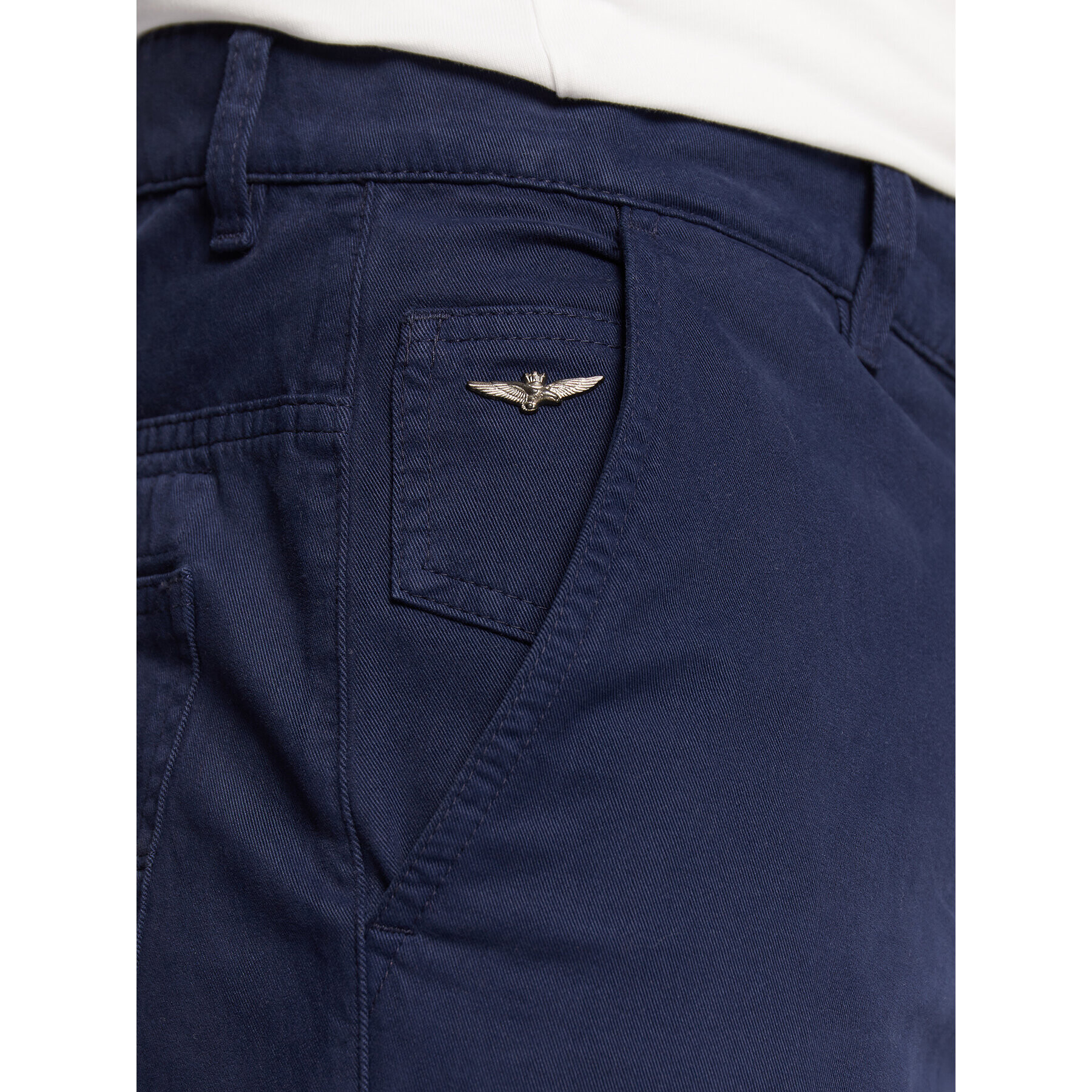 Aeronautica Militare Pantaloni din material 222PJ191CT3001 Bleumarin Slim Fit - Pled.ro