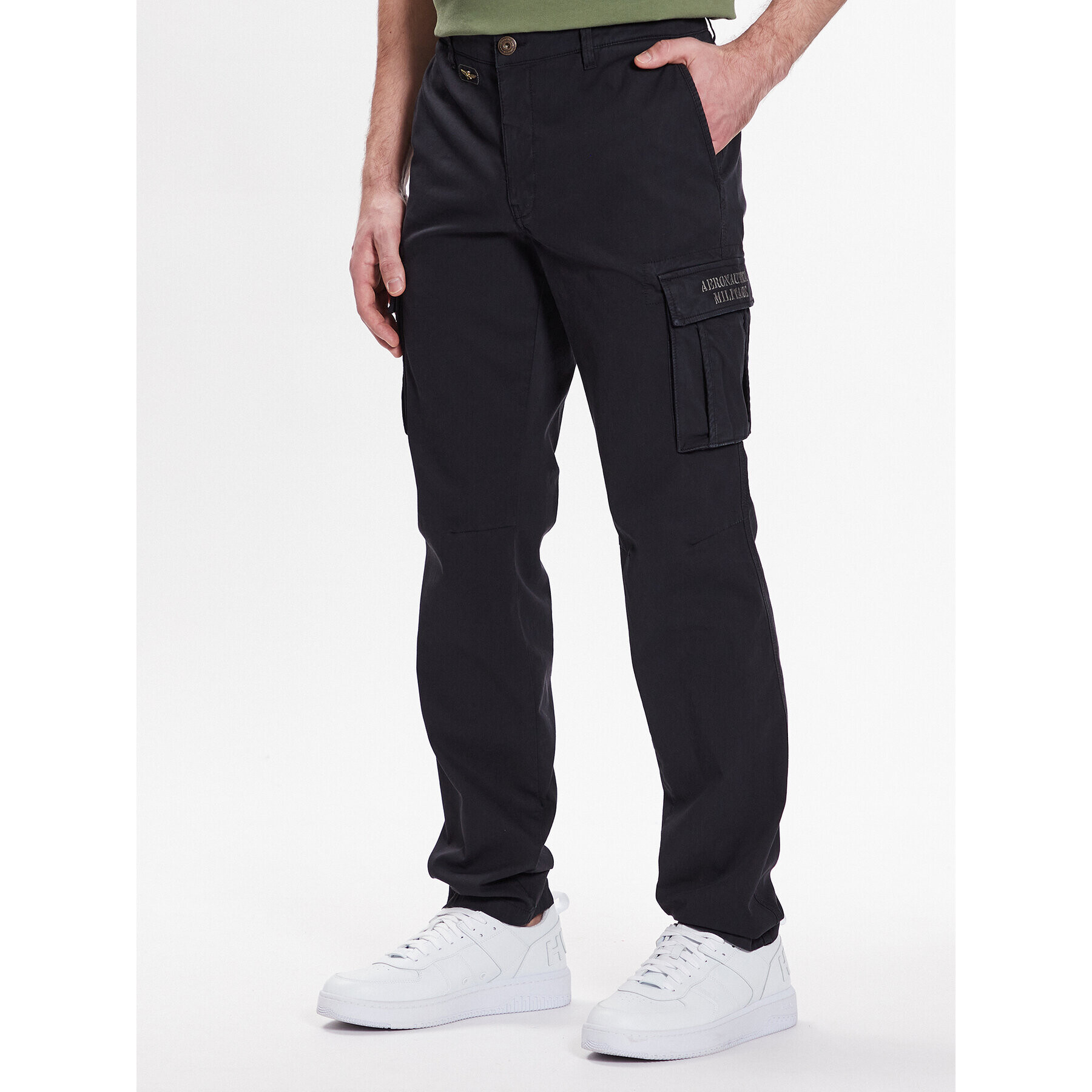 Aeronautica Militare Pantaloni din material 231PA1329CT2443 Bleumarin Regular Fit - Pled.ro